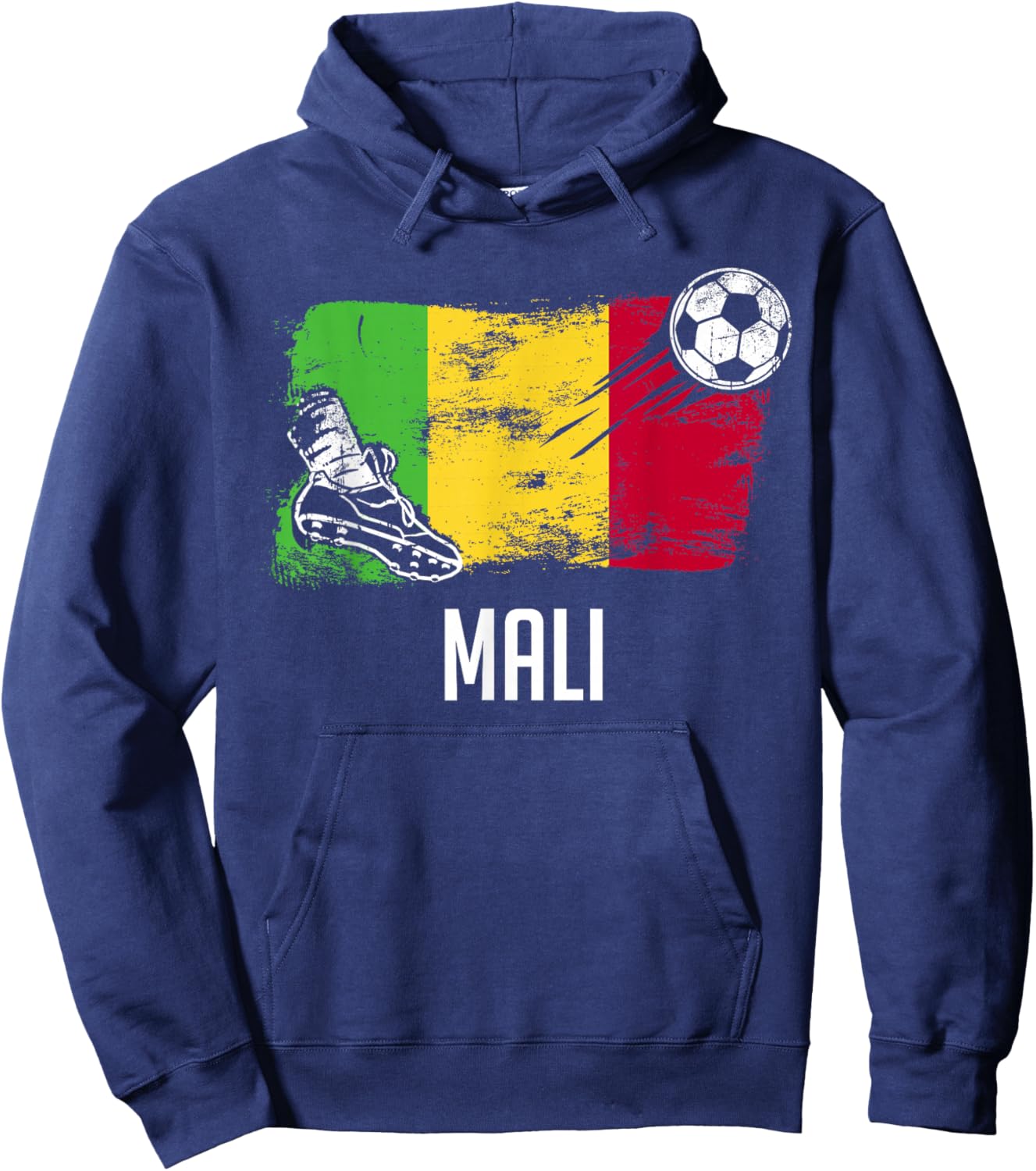 Mali Flag Jersey Malian Soccer Team Malian Hoodie - Hoodie | Navy
