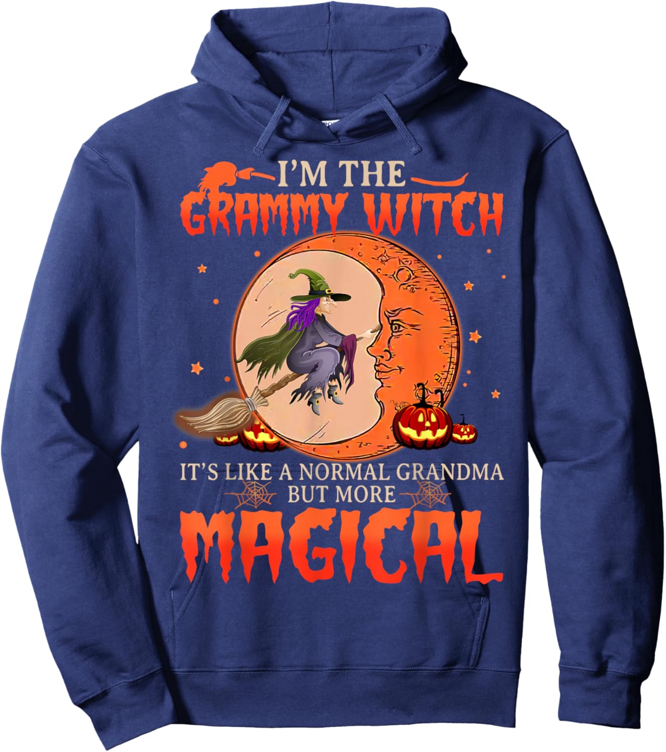 I'm The Grammy Witch It's Like A Normal Grandma Hoodie - Hoodie | Navy
