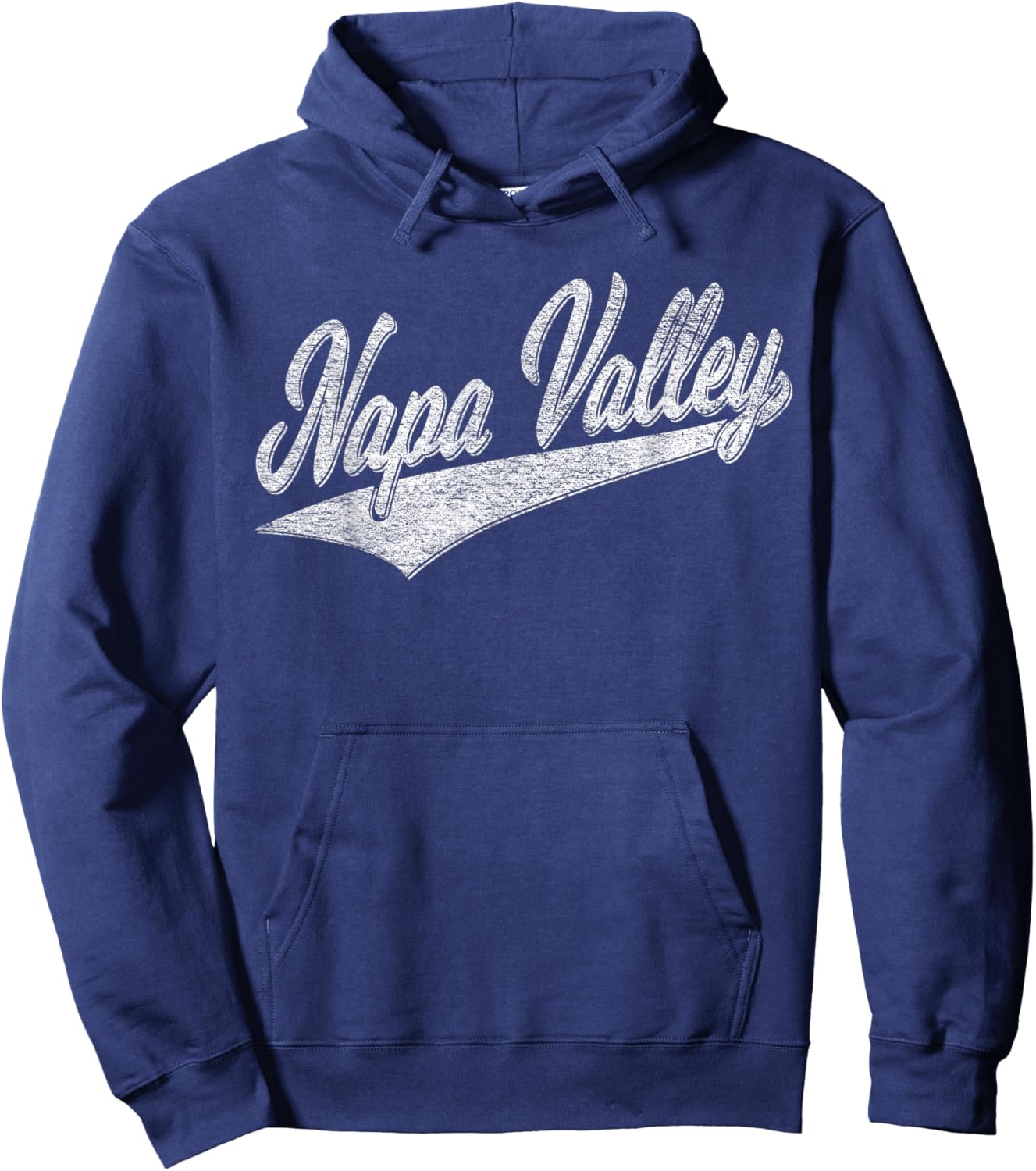 Napa Valley California Flag Sports Baseball Script Jersey Hoodie - Hoodie | Navy