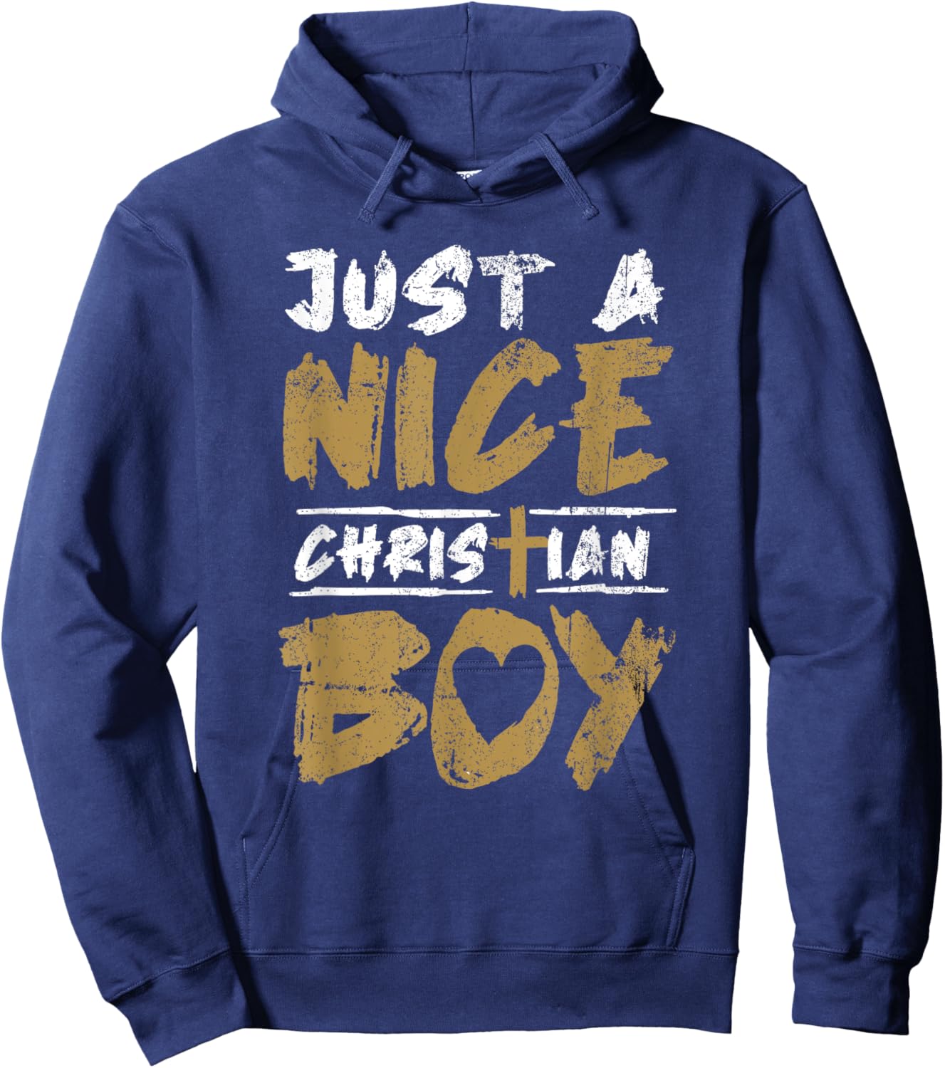 Religious Teen Boys Kids Just a Good Ole Christian Boy Hoodie - Hoodie | Navy