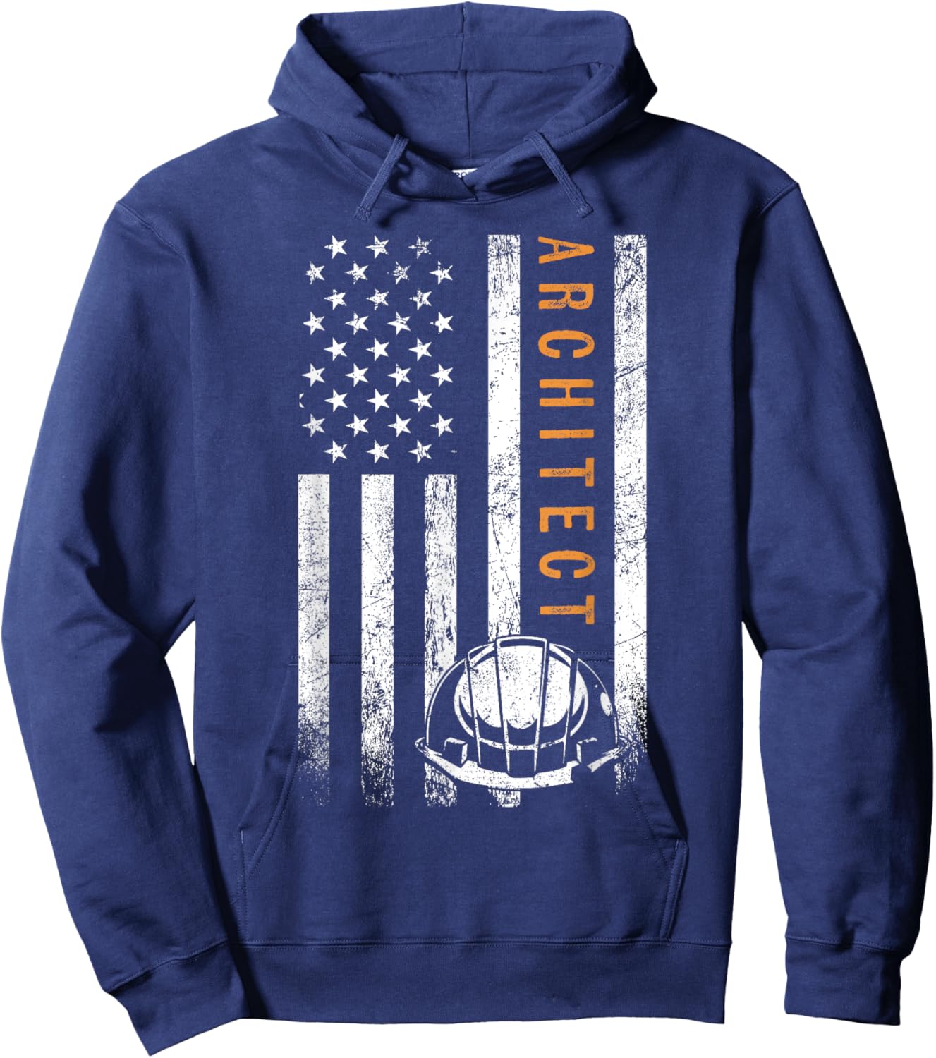Architect American Flag Design Architecture Hoodie - Hoodie | Navy