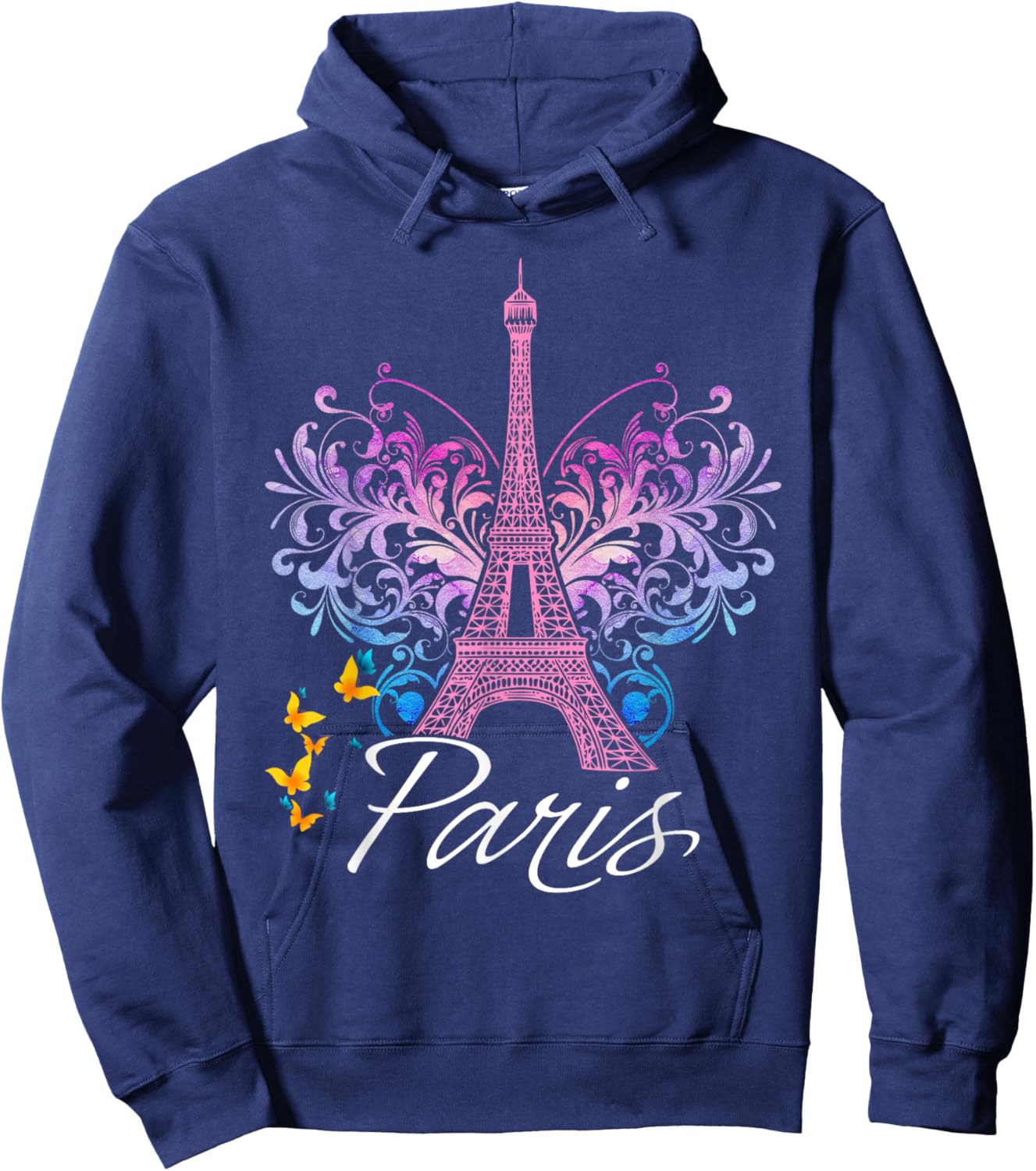 Eiffel Tower Paris Holiday France Shirt Souvenir Women Kids Hoodie - Hoodie | Navy