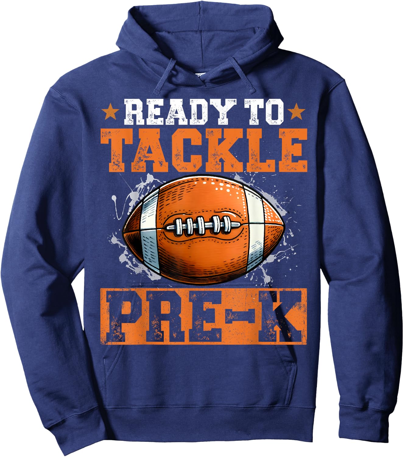 Ready To Tackle Pre-k Retro Football Love 1st Day School Hoodie - Hoodie | Navy