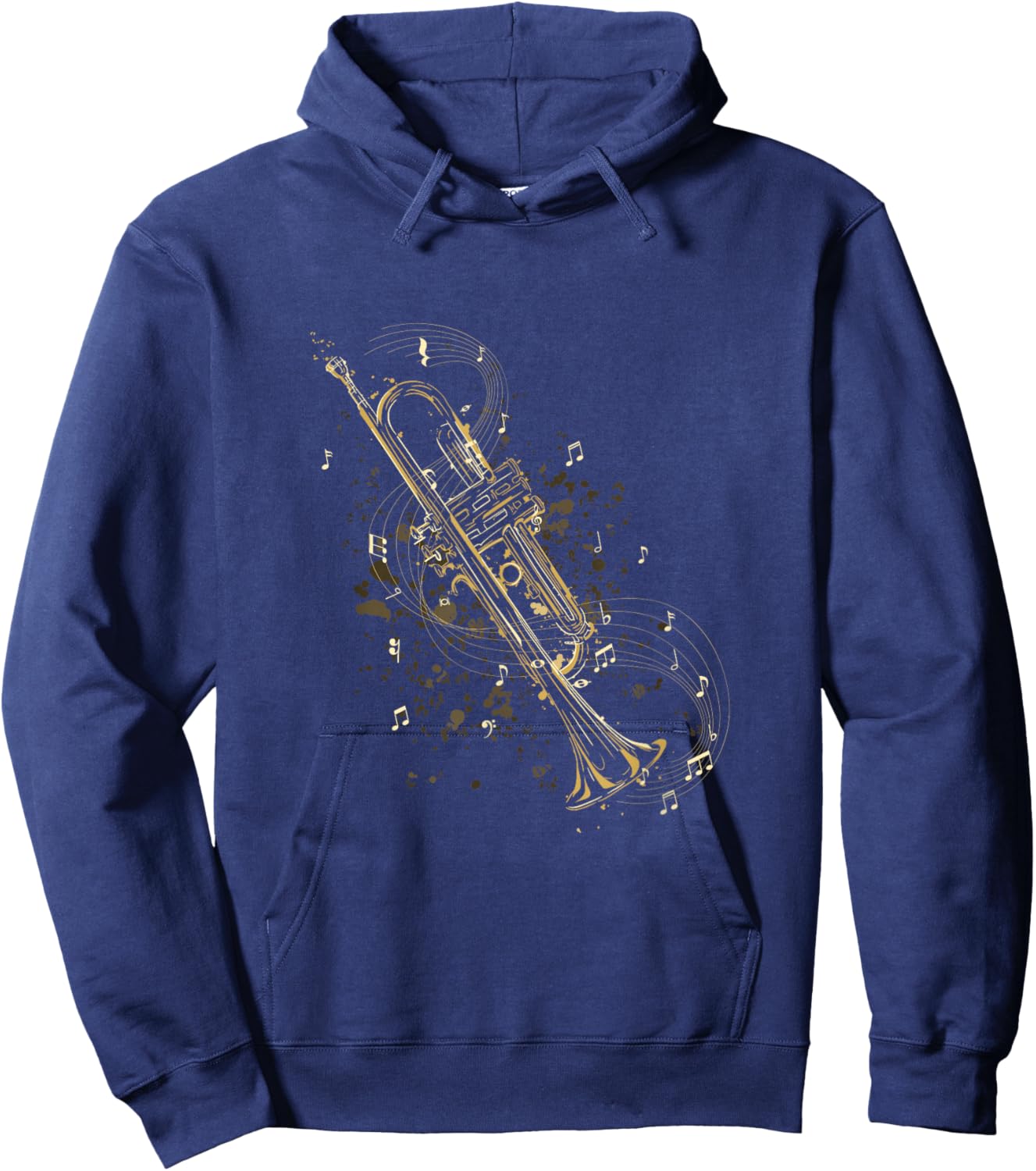 Trumpet Player Vintage Jazz Trumpet Music Hoodie - Hoodie | Navy