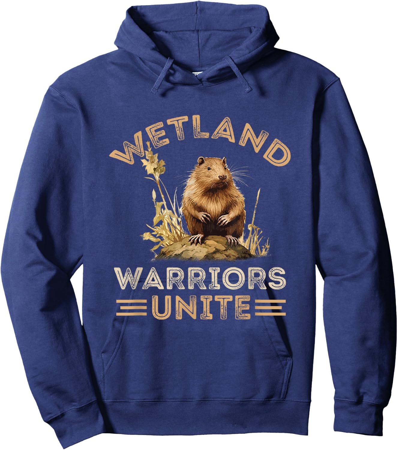 Muskrat Wetland Warriors Unite Muskrat Lover Animal Hoodie - Hoodie | Navy