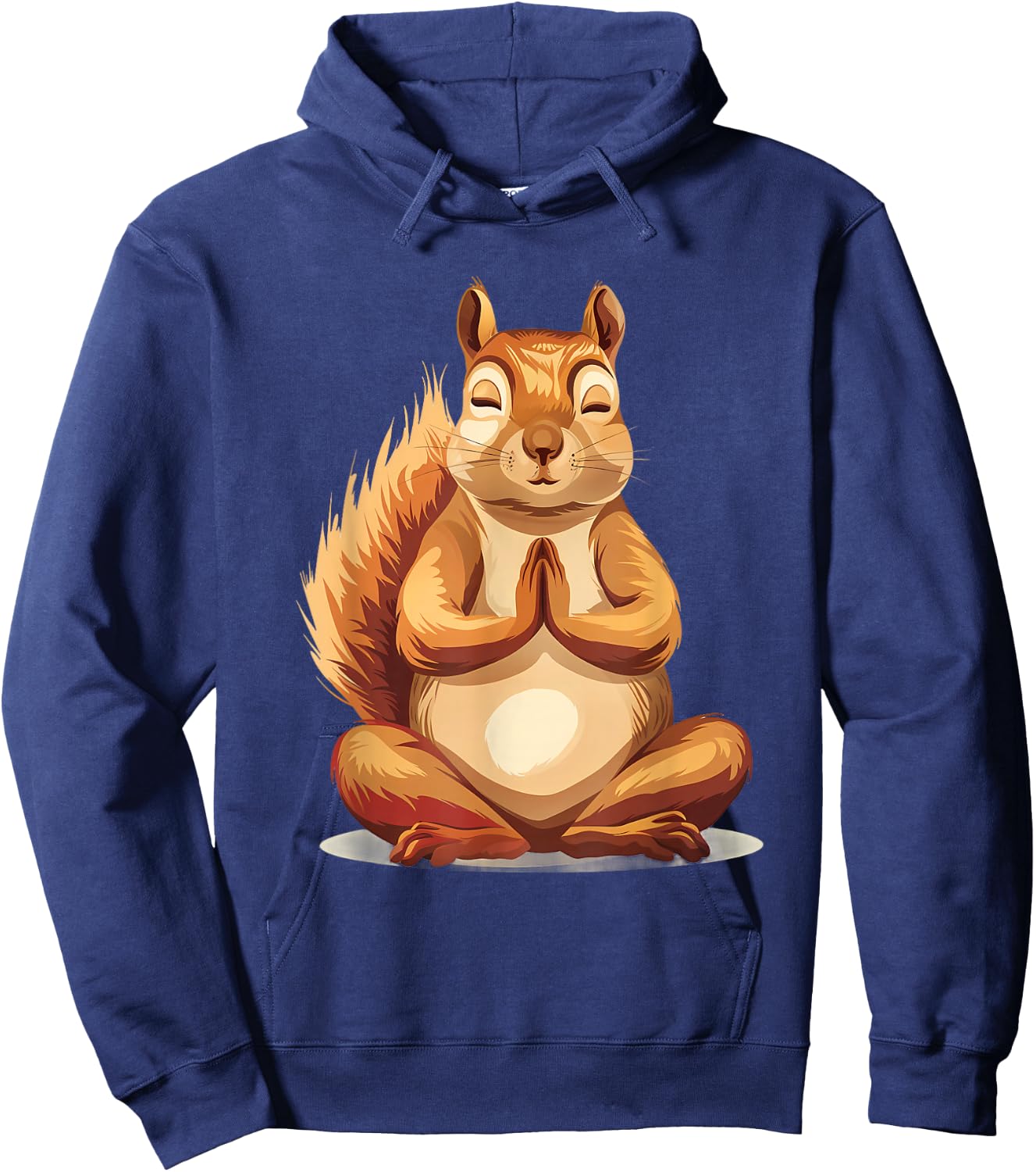 Meditation Squirrel Spirituality Yoga Buddhist Animal Art Hoodie - Hoodie | Navy