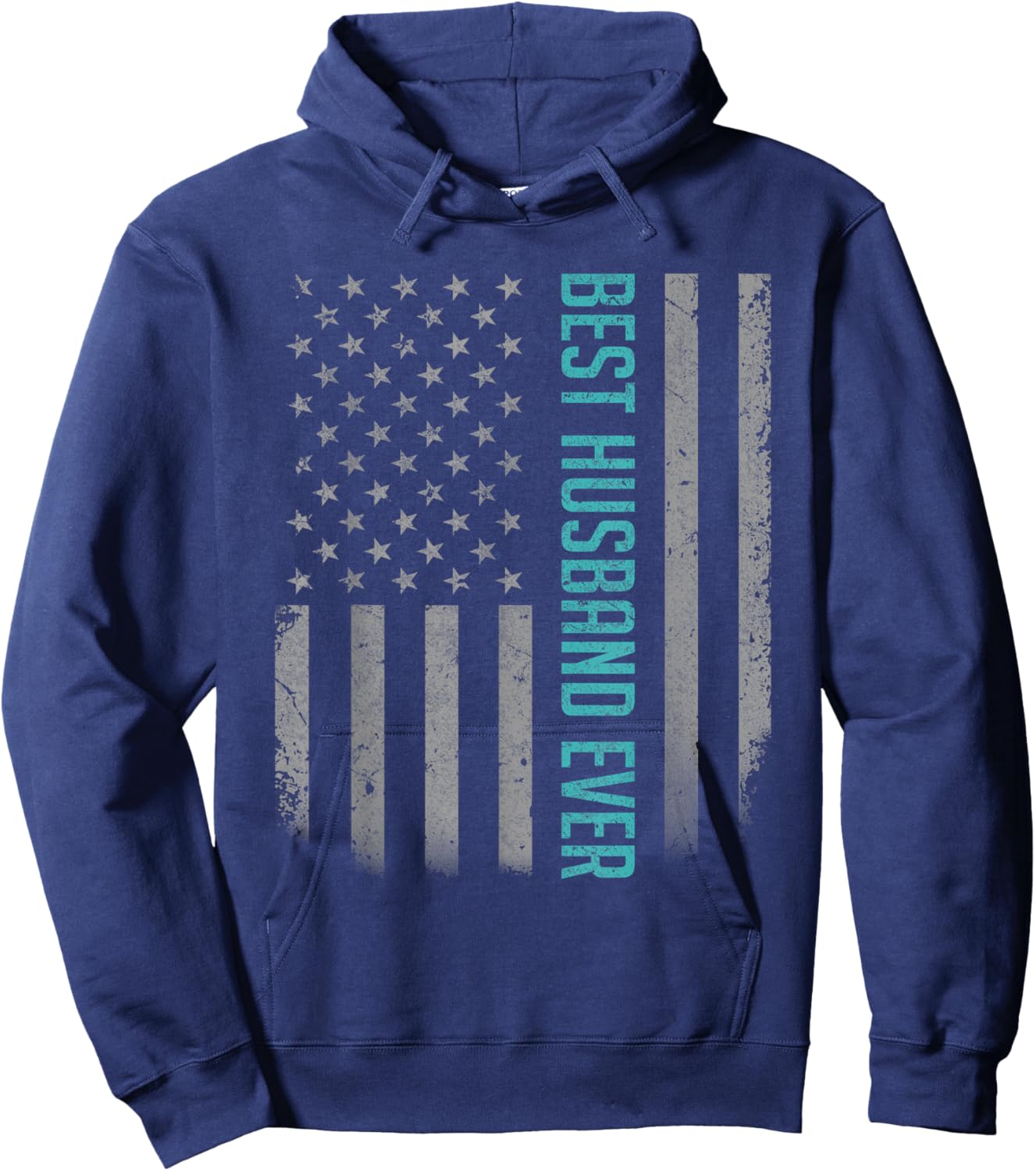 Best Husband Ever American Flag Shirt Gifts for Father's Day Hoodie - Hoodie | Navy
