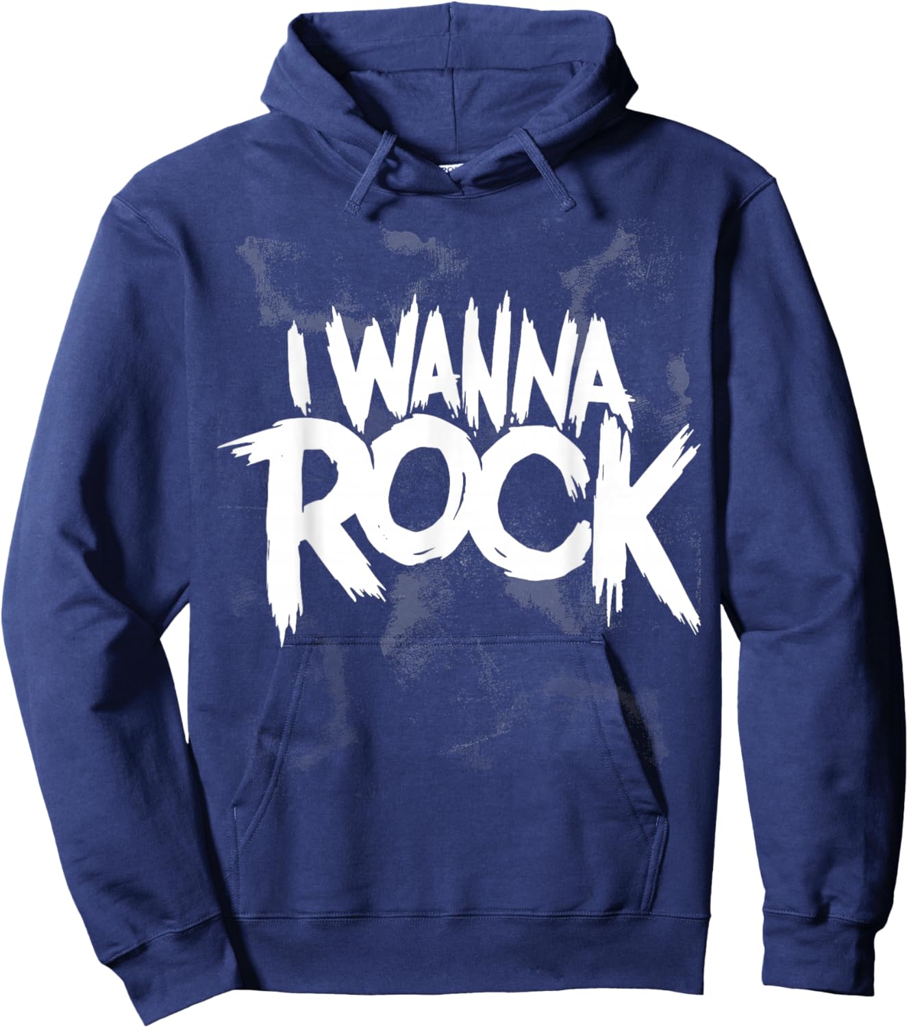 I wanna rock - unique hand drawn style Hoodie - Hoodie | Navy
