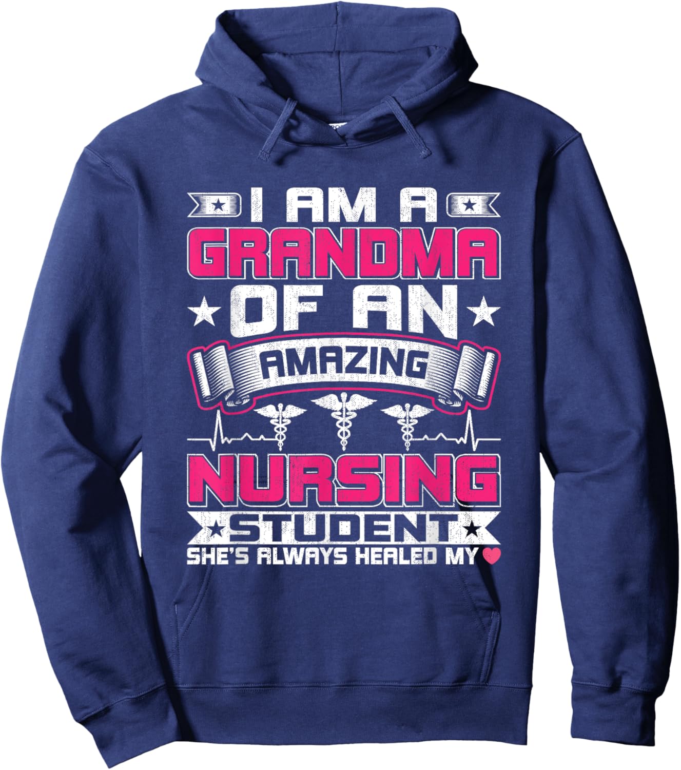 I'm a Grandma of an Amazing Nursing Student's Grandmother Hoodie - Hoodie | Navy