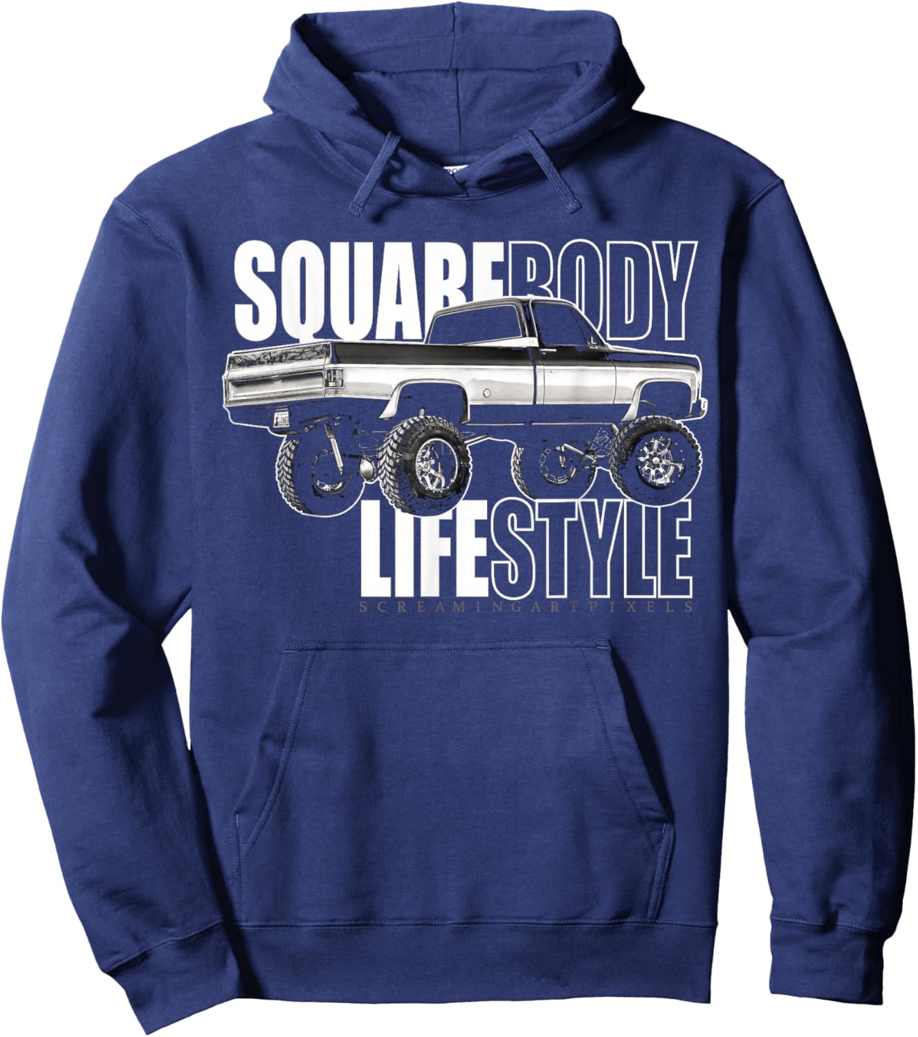 Square body Truck C10 / K10 Lifestyle,Squarebody Truck Hoodie - Hoodie | Navy