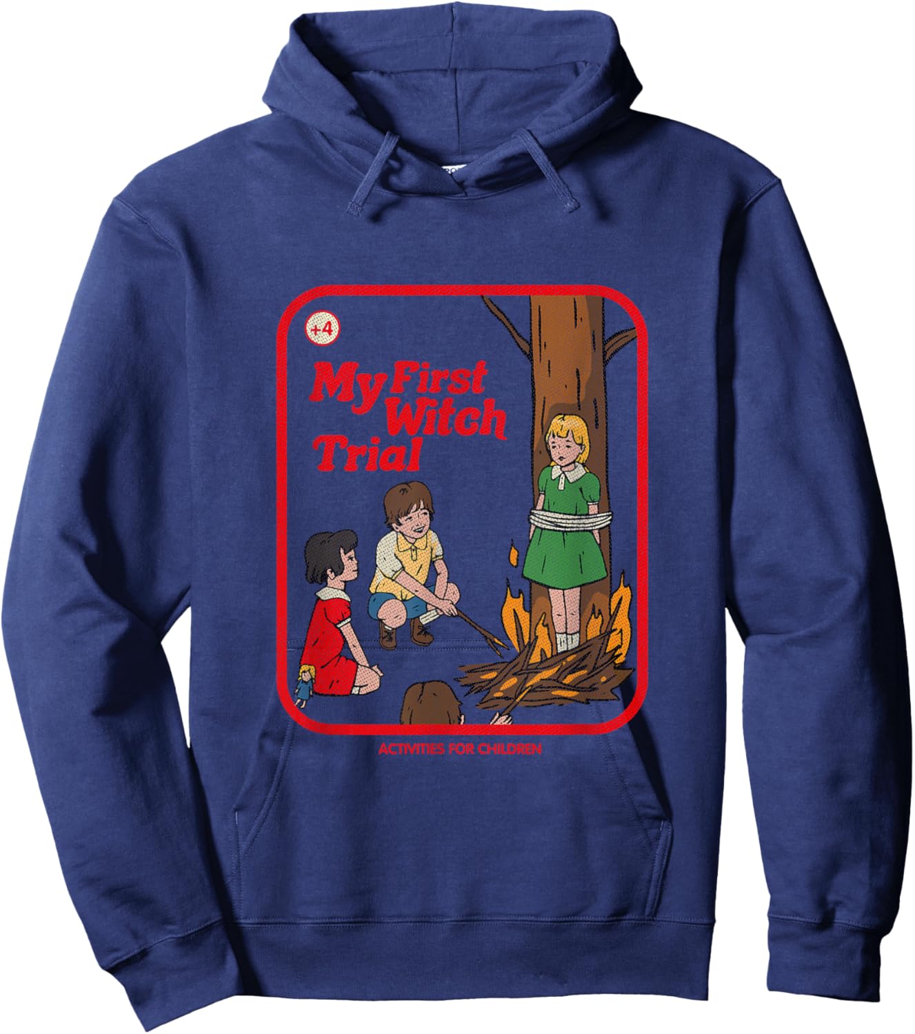My First Witch Trial Vintage Childgame Horror Goth Punk Premium Hoodie - Hoodie | Navy