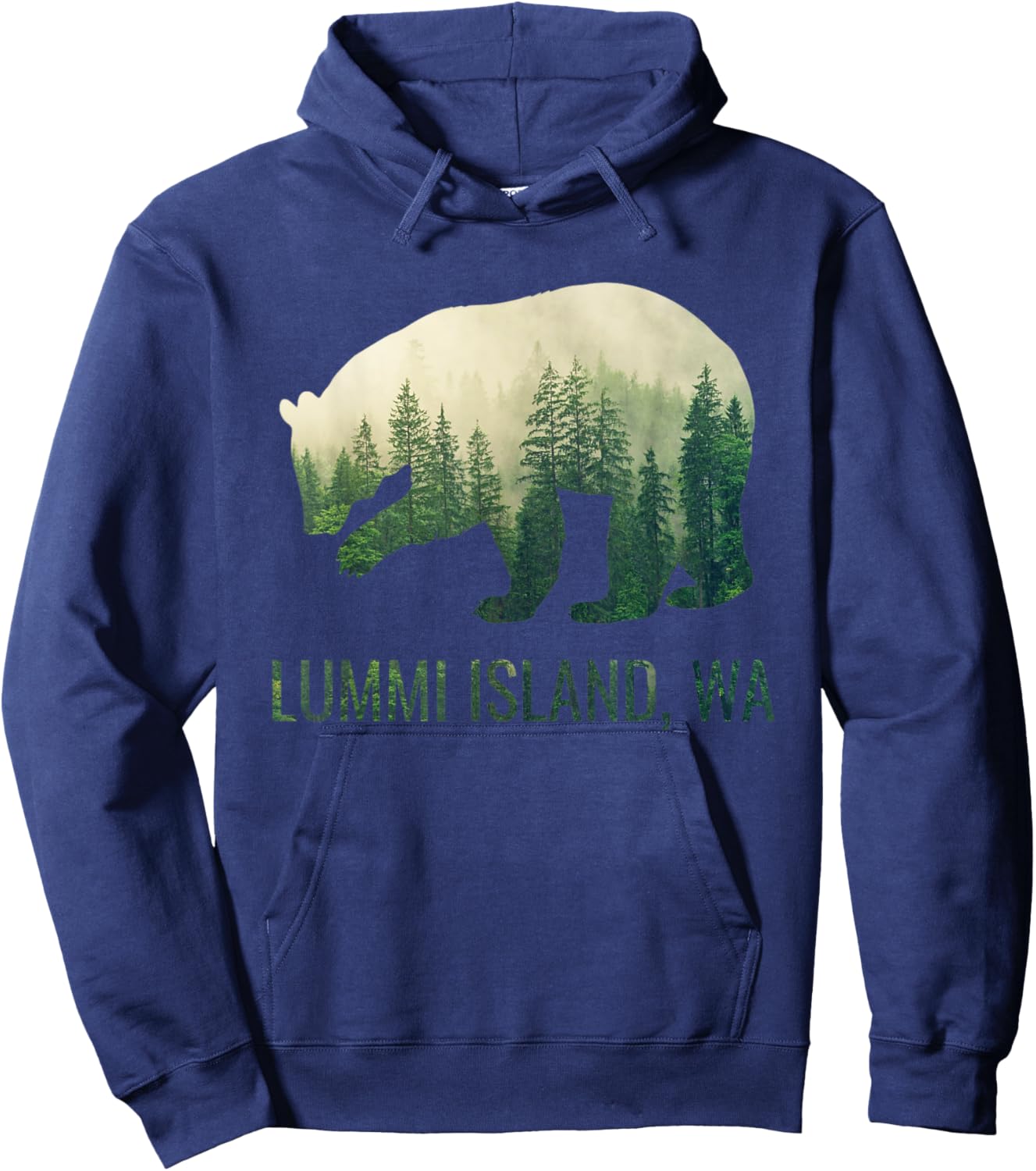 Lummi Island Bear State Of Washington Pacific NW Wildlife Hoodie - Hoodie | Navy