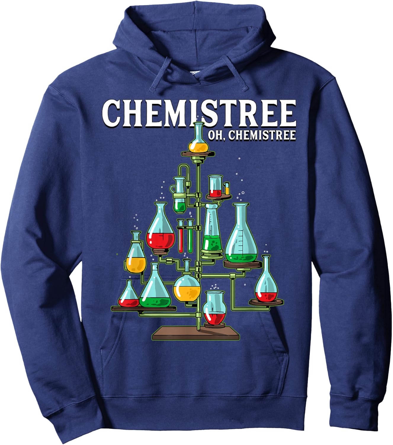Oh Chemistree Shirt Chemical Christmas Tree Chemistry Xmas Hoodie - Hoodie | Navy