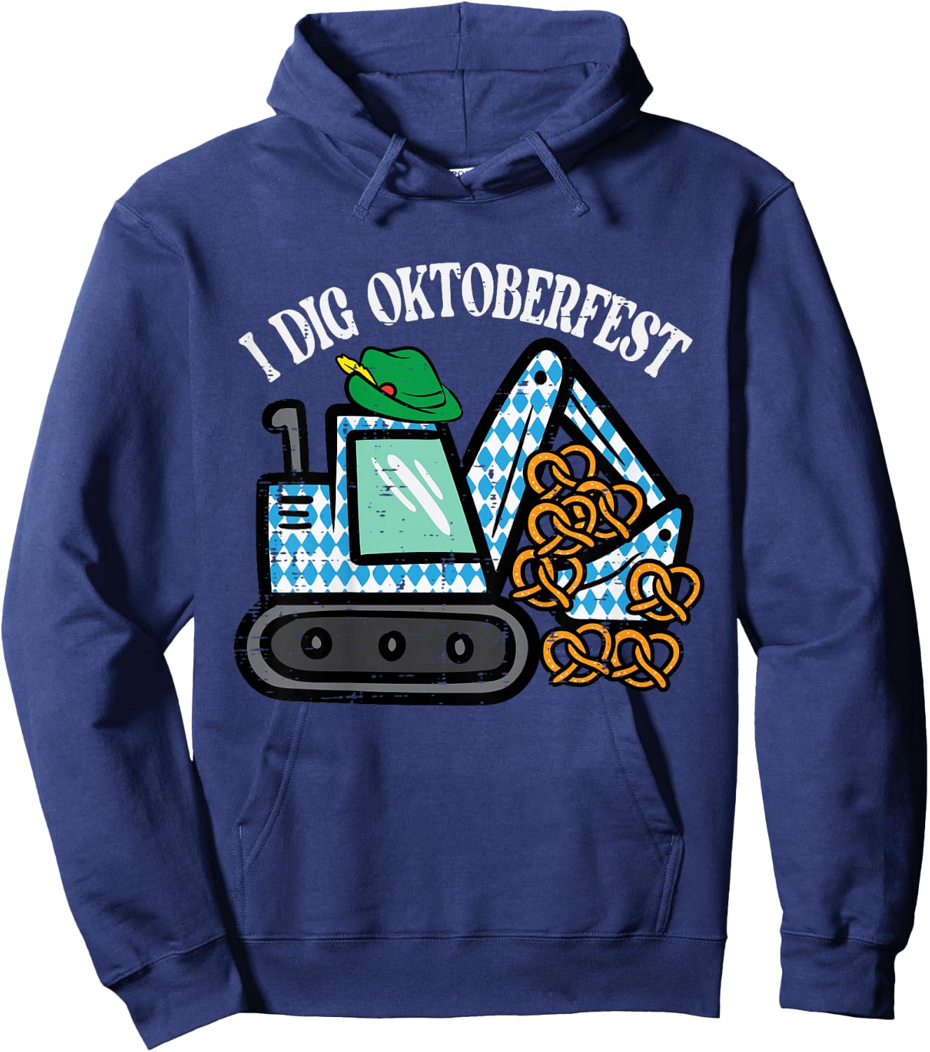 Kids I Dig Oktoberfest Excavator German Truck Boys Kids Youth Hoodie - Hoodie | Navy