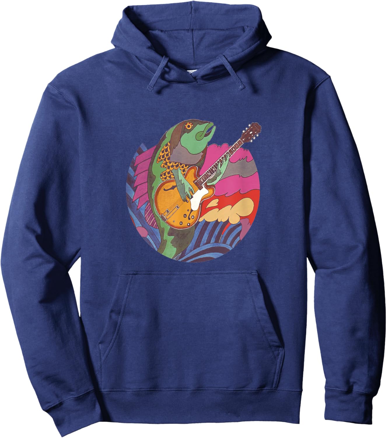 Kingfish guitar playing Fish Hoodie - Hoodie | Navy