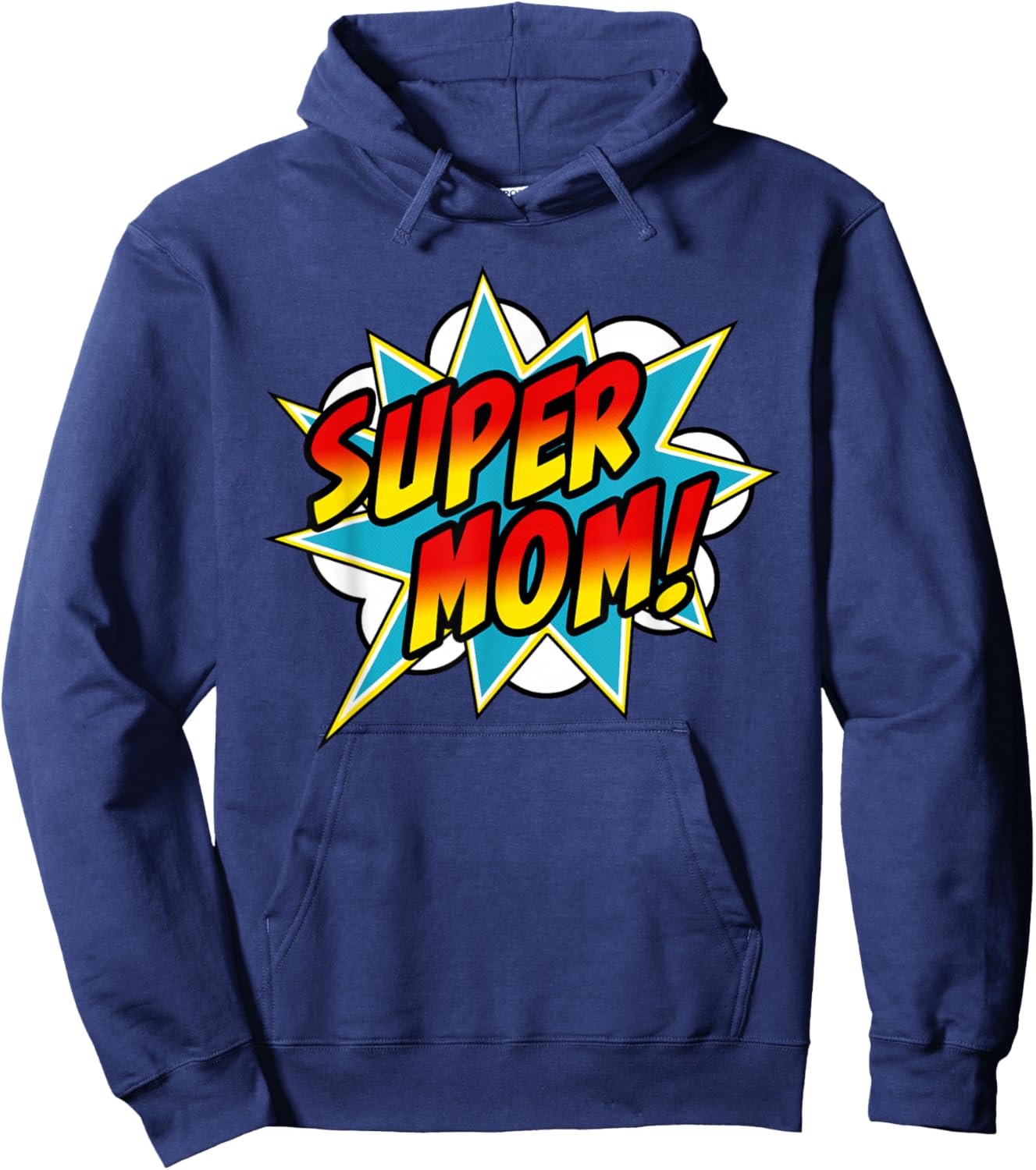 Super Mom Comic Book Superhero Mother's Day Hoodie - Hoodie | Navy