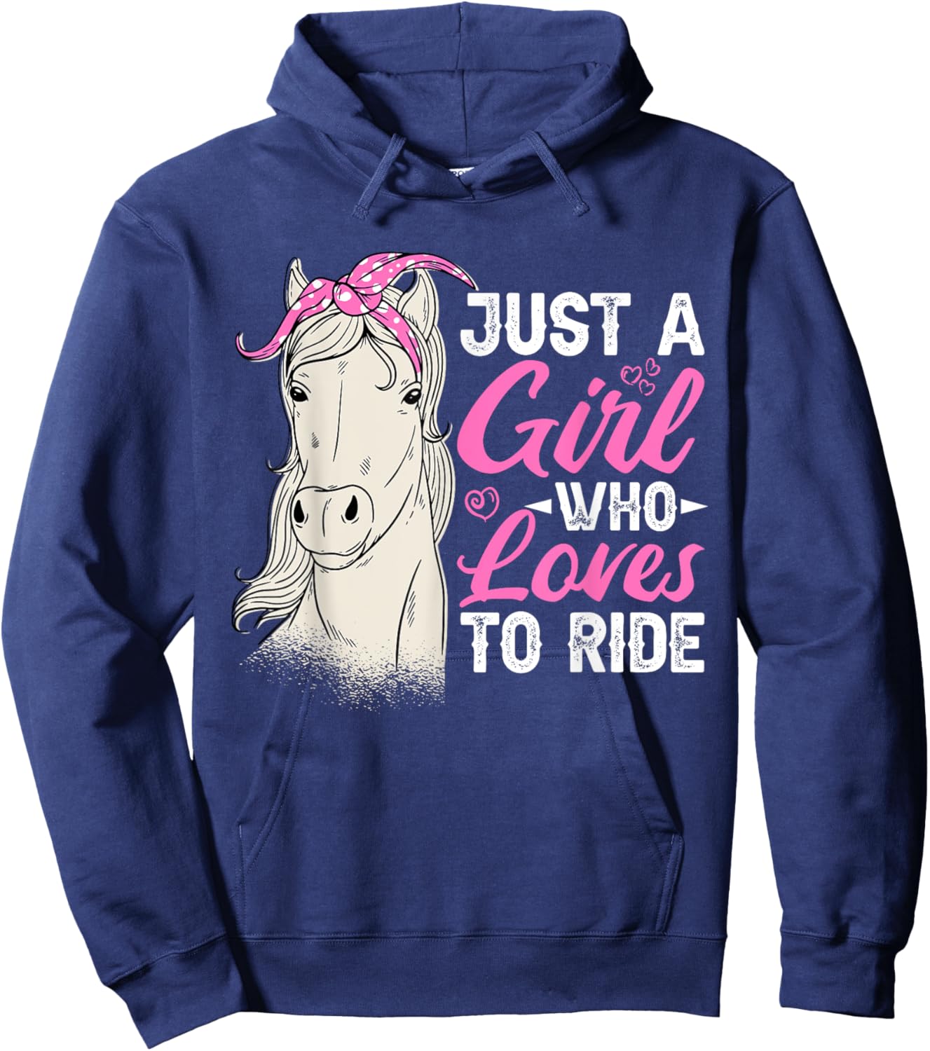 Just A Girl Who Loves To Ride, Horse Riding Women Hoodie - Hoodie | Navy