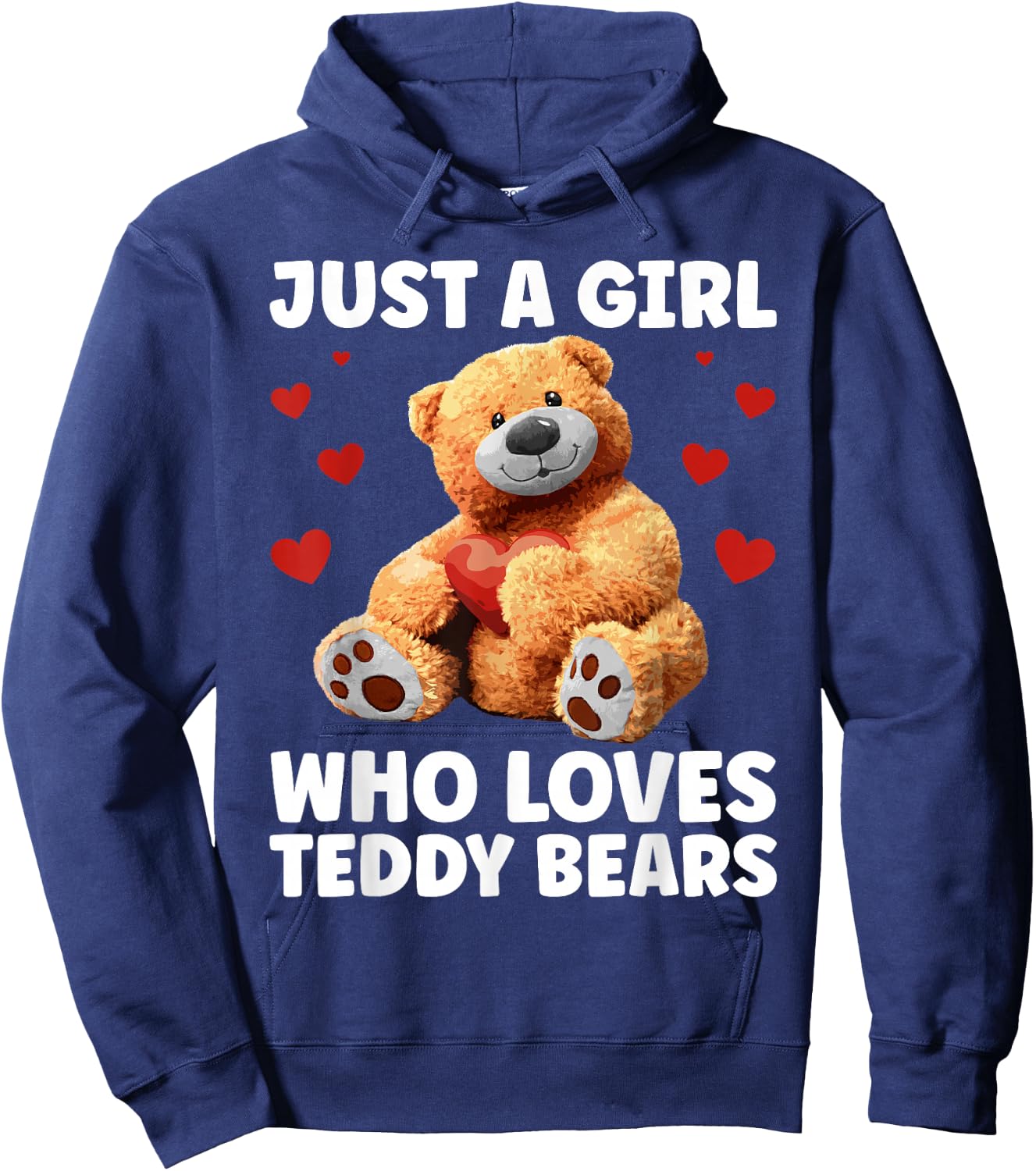 Teddy Bear Art Teen Girls Kids Teddy Bear Lovers Hoodie - Hoodie | Navy