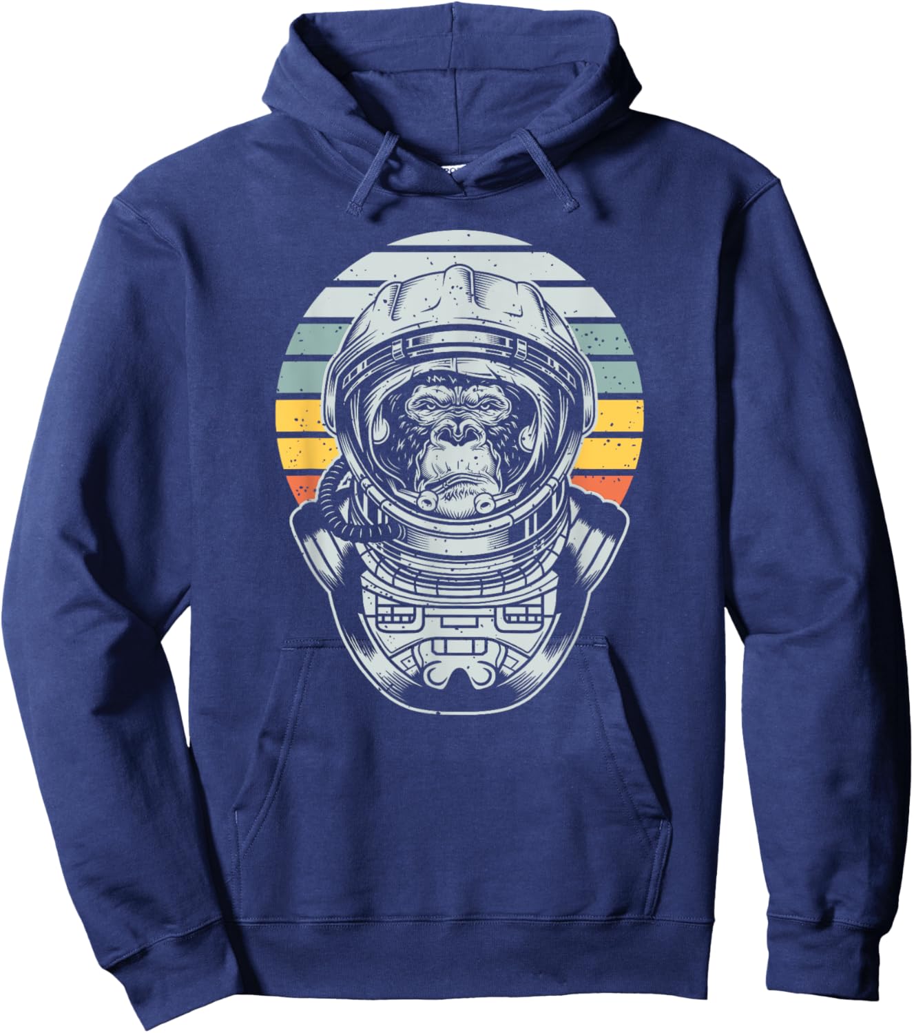 Retro Astronaut Space Monkey Hoodie - Hoodie | Navy