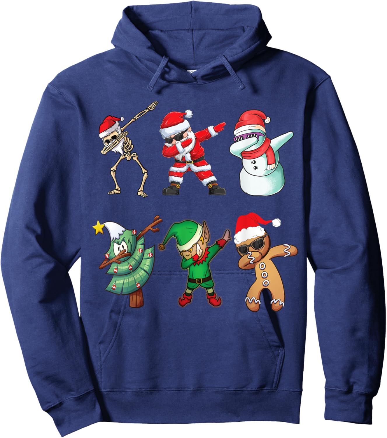Funny Dapping santa Elf Friends Christmas Kids gingerbread Hoodie - Hoodie | Navy