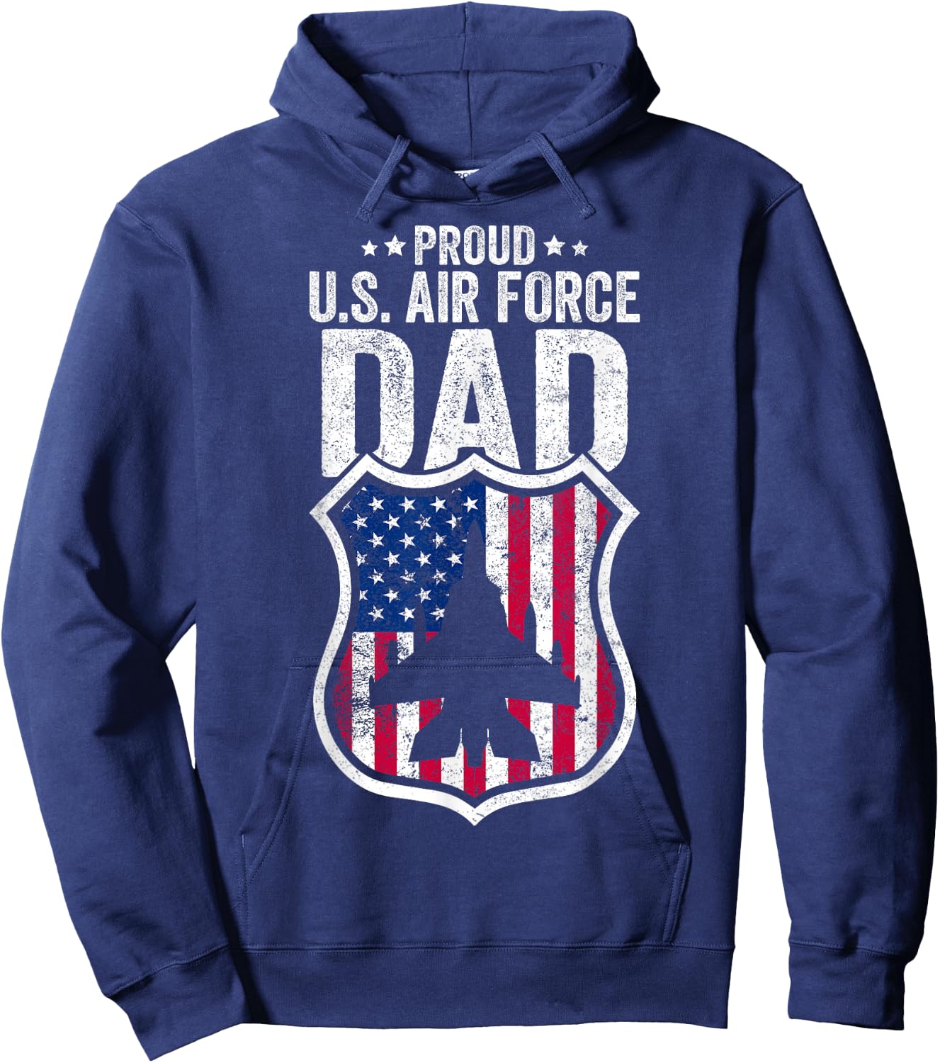 US Air Force Proud Dad Proud Air Force Dad Men Fathers Day Hoodie - Hoodie | Navy