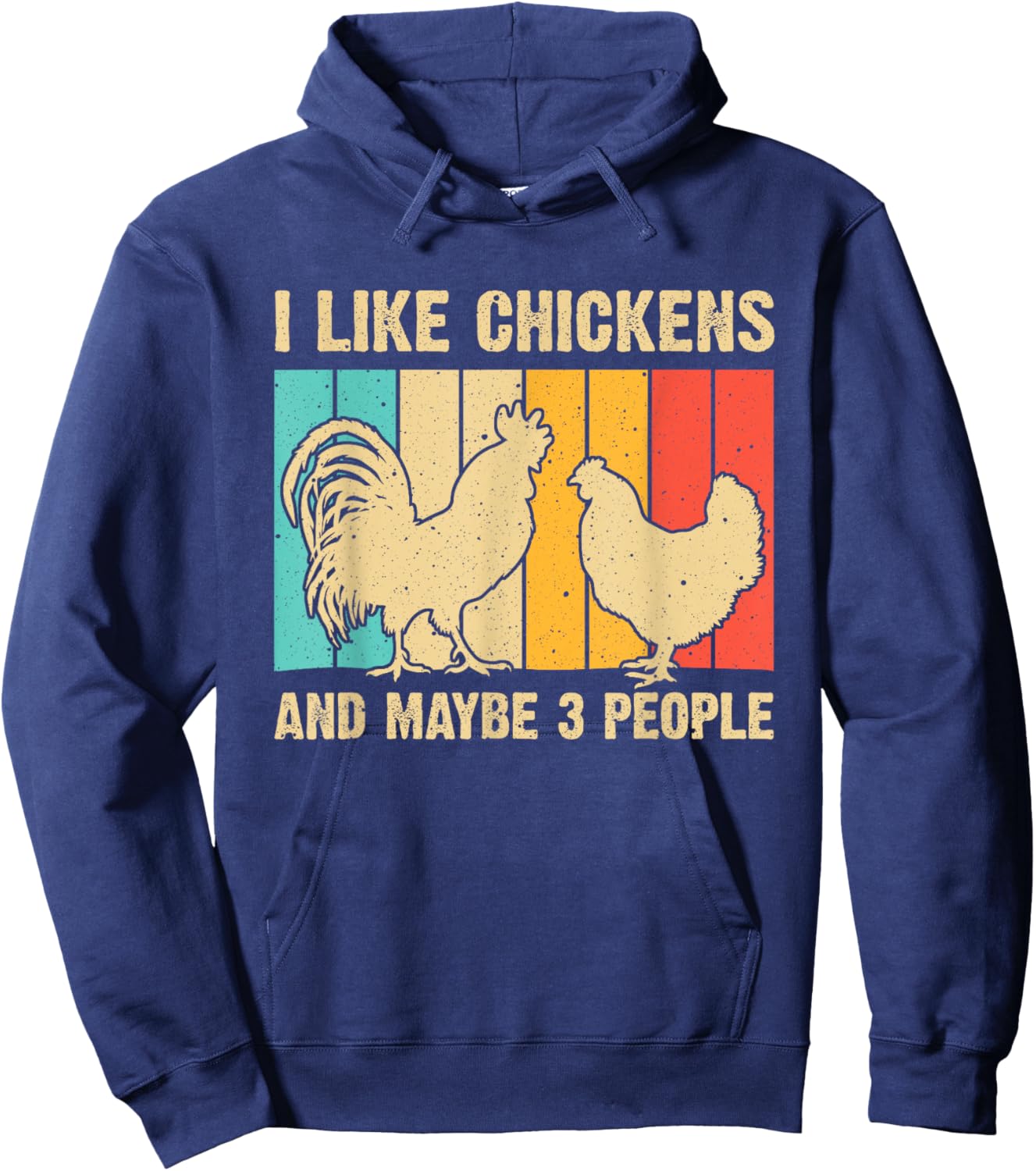 Funny Chicken Design Chicken Lover Men Women Farmers Life Hoodie - Hoodie | Navy