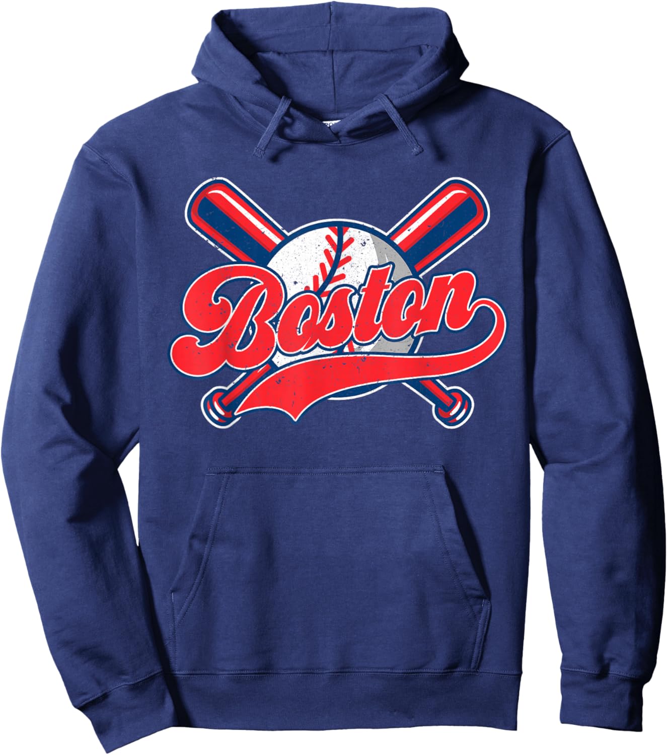 Boston Vintage Baseball Retro Sports Hoodie - Hoodie | Navy
