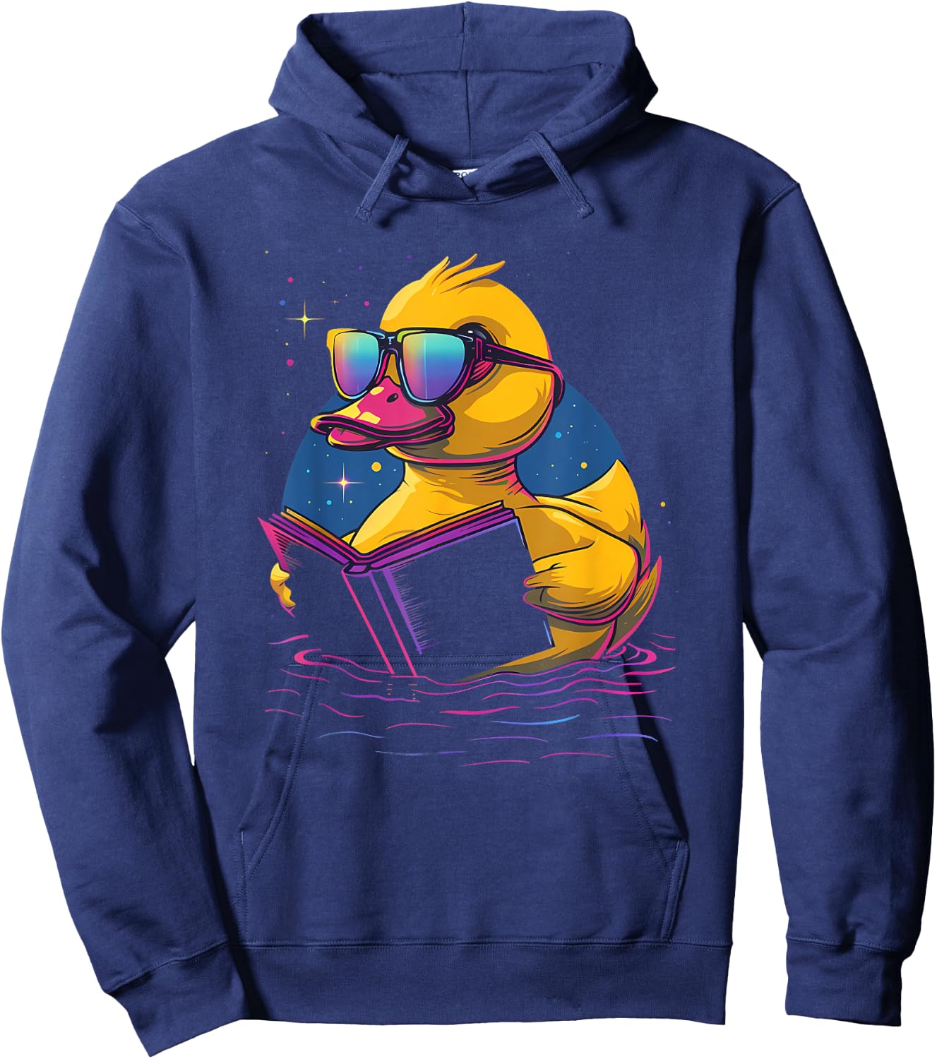 Rubber Duck Rubber Duckie Reading Book Rubber Duckling Hoodie - Hoodie | Navy