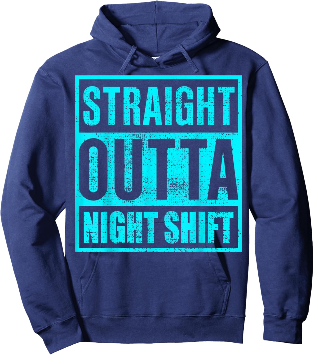 Straight Outta Night Shift | night shift nurse Hoodie - Hoodie | Navy