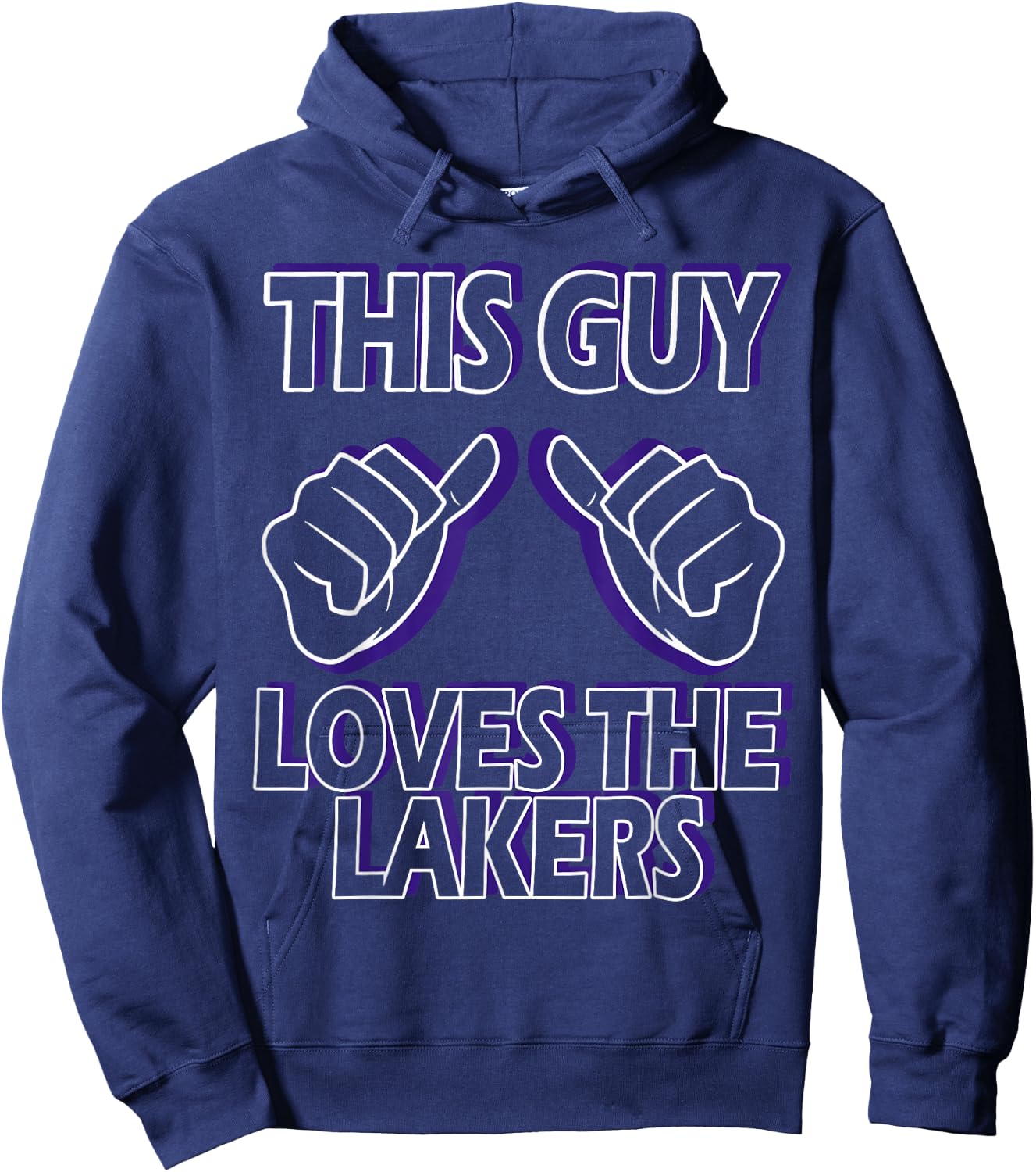 Funny - This Guy Loves The Lakers Hoodie - Hoodie | Navy
