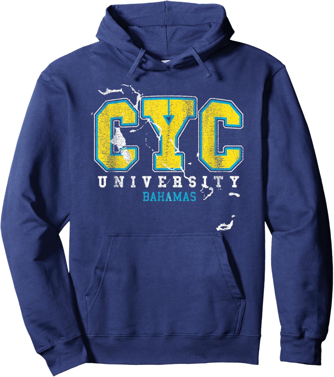 Bahamian Funny Nassau Bahamas Flag Souvenir Travel Vacation Hoodie - Hoodie | Navy