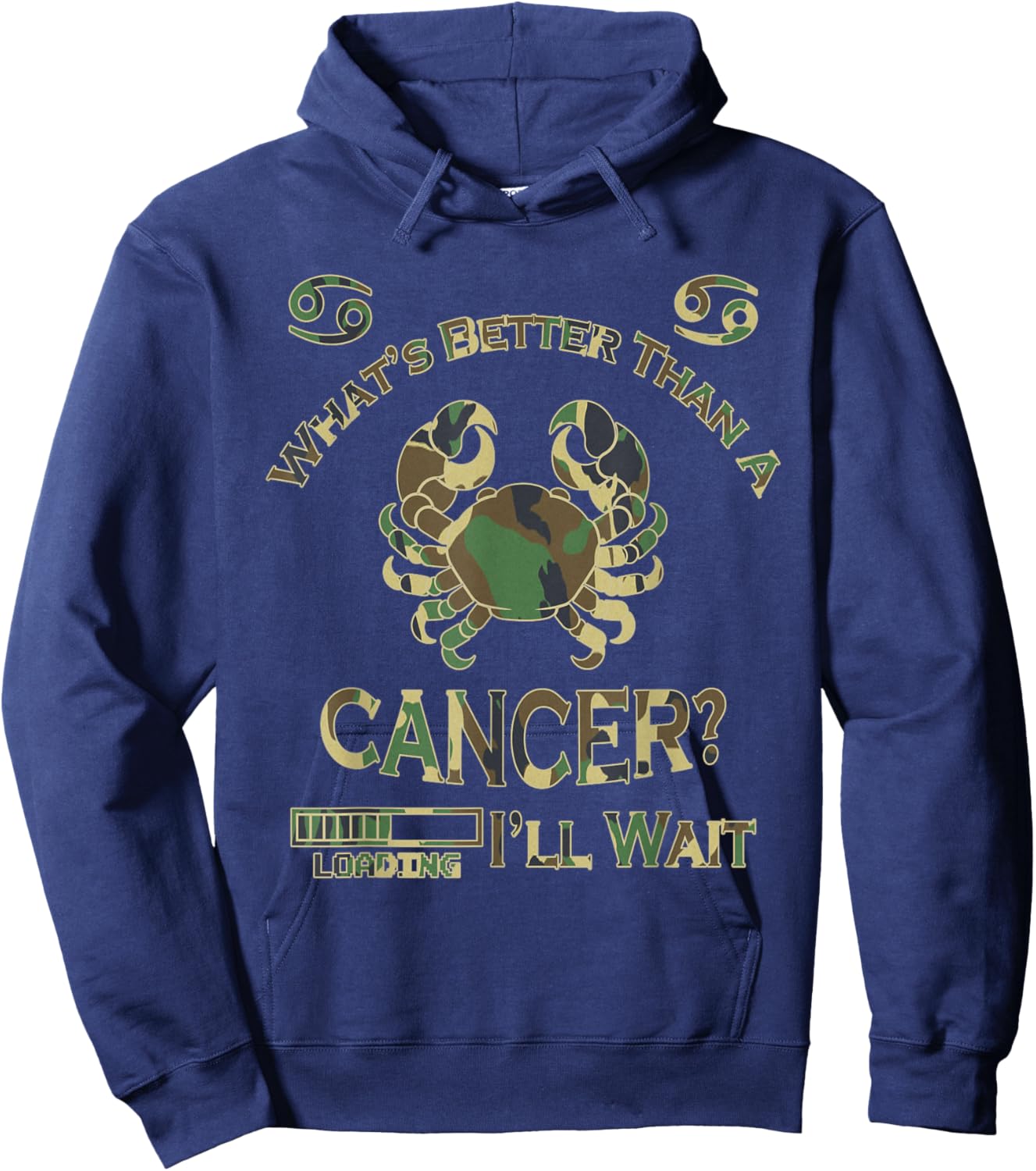 Cancer June King Man Born In July Zodiac Camouflage Birthday Hoodie - Hoodie | Navy