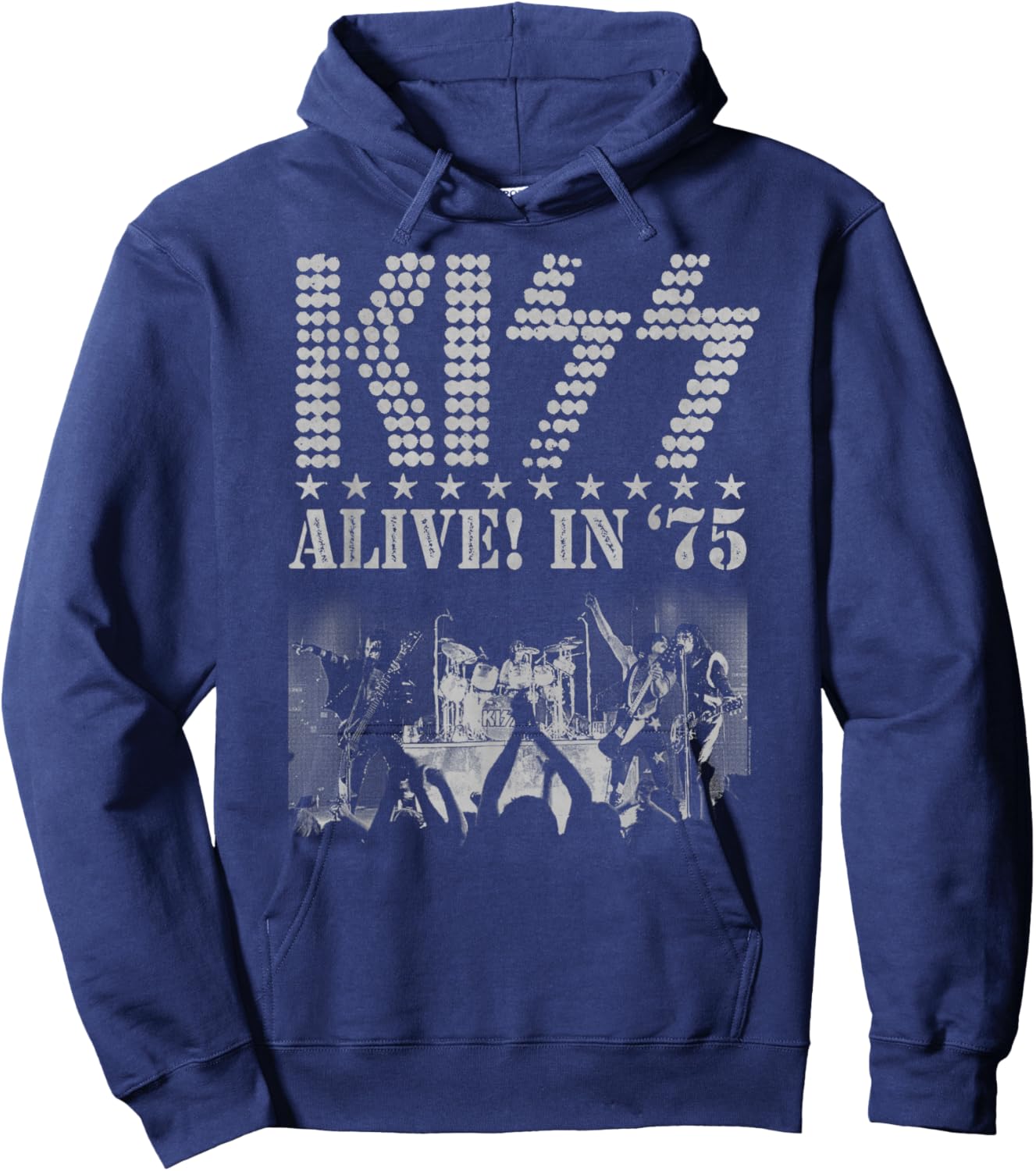 KISS - Alive in 1975 Tour Hoodie - Hoodie | Navy
