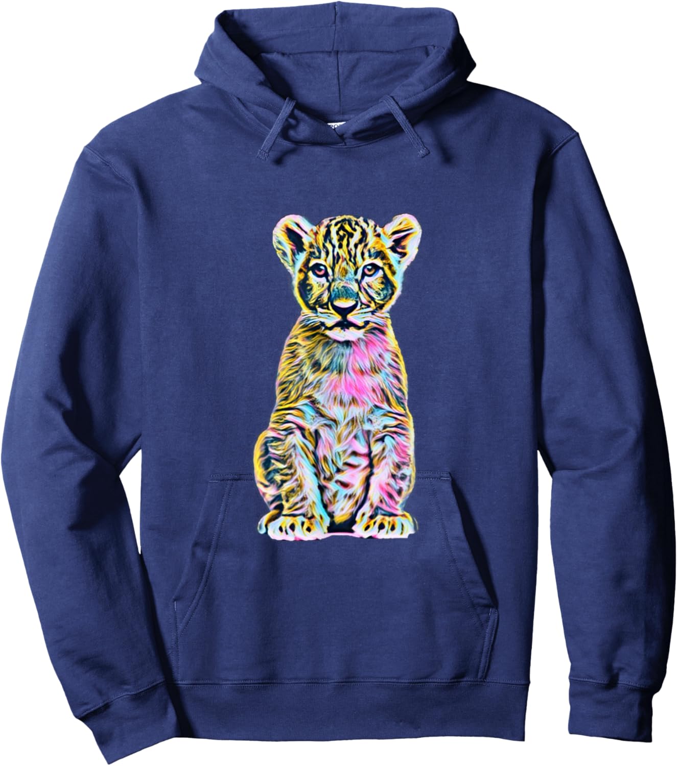 Lion Cub Motif Predator Big Cats Africa Animal Lion Lovers Hoodie - Hoodie | Navy