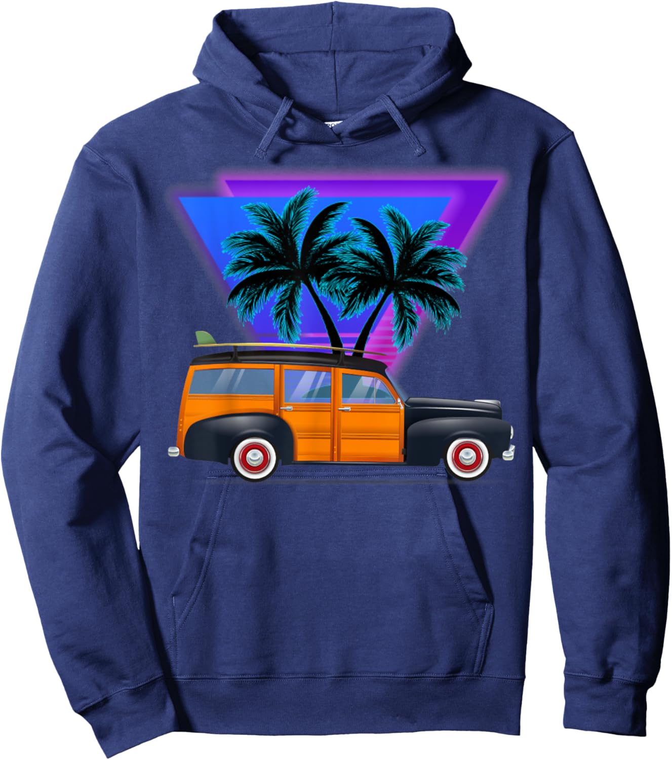 Beautiful woody surf wagon , Great and Boys Hoodie - Hoodie | Navy