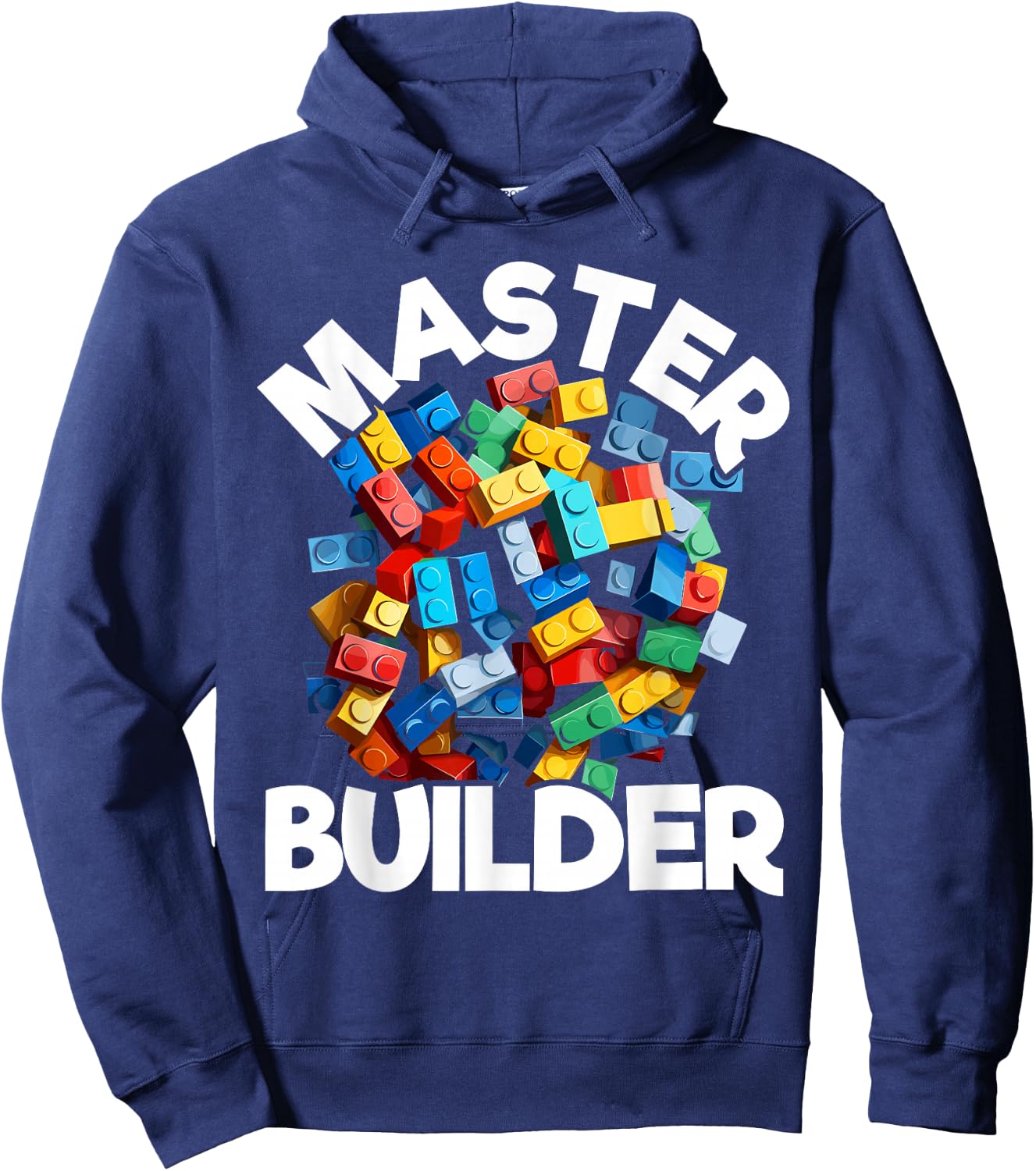 Master Builder Bricks Blocks Play Toys Hoodie - Hoodie | Navy