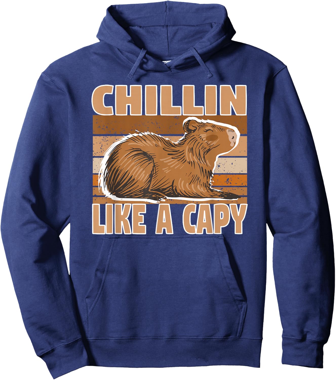 Chillin Like a Capy - Water Pig Capy Pet Capivara Hoodie - Hoodie | Navy