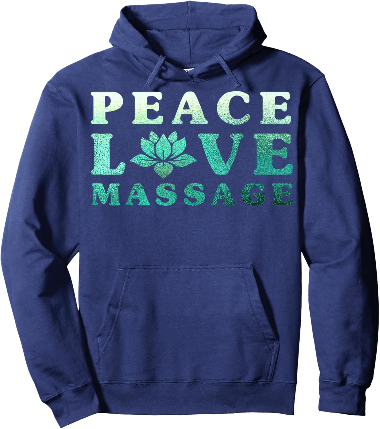 Massage Therapy Peace Love Massage Therapists Hoodie - Hoodie | Navy