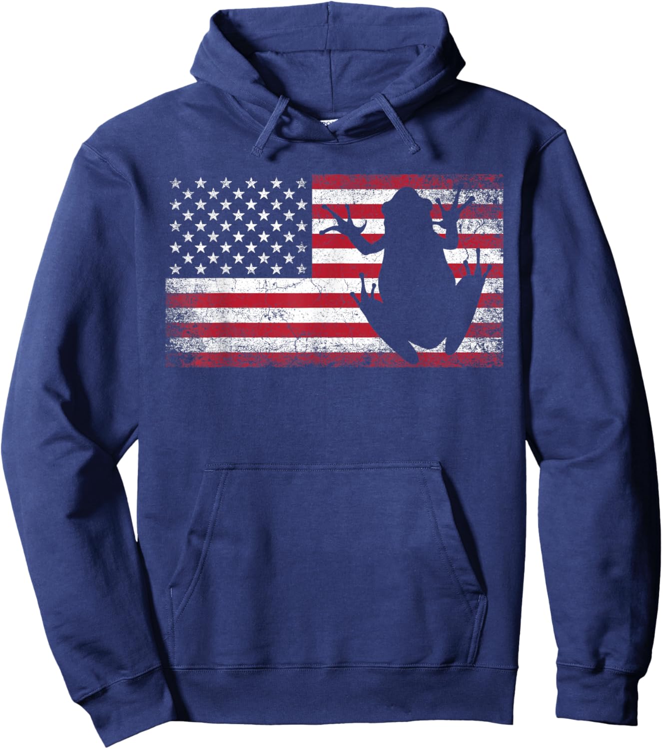 Frog Toad 4th of July Gift American Flag USA - America Hoodie - Hoodie | Navy