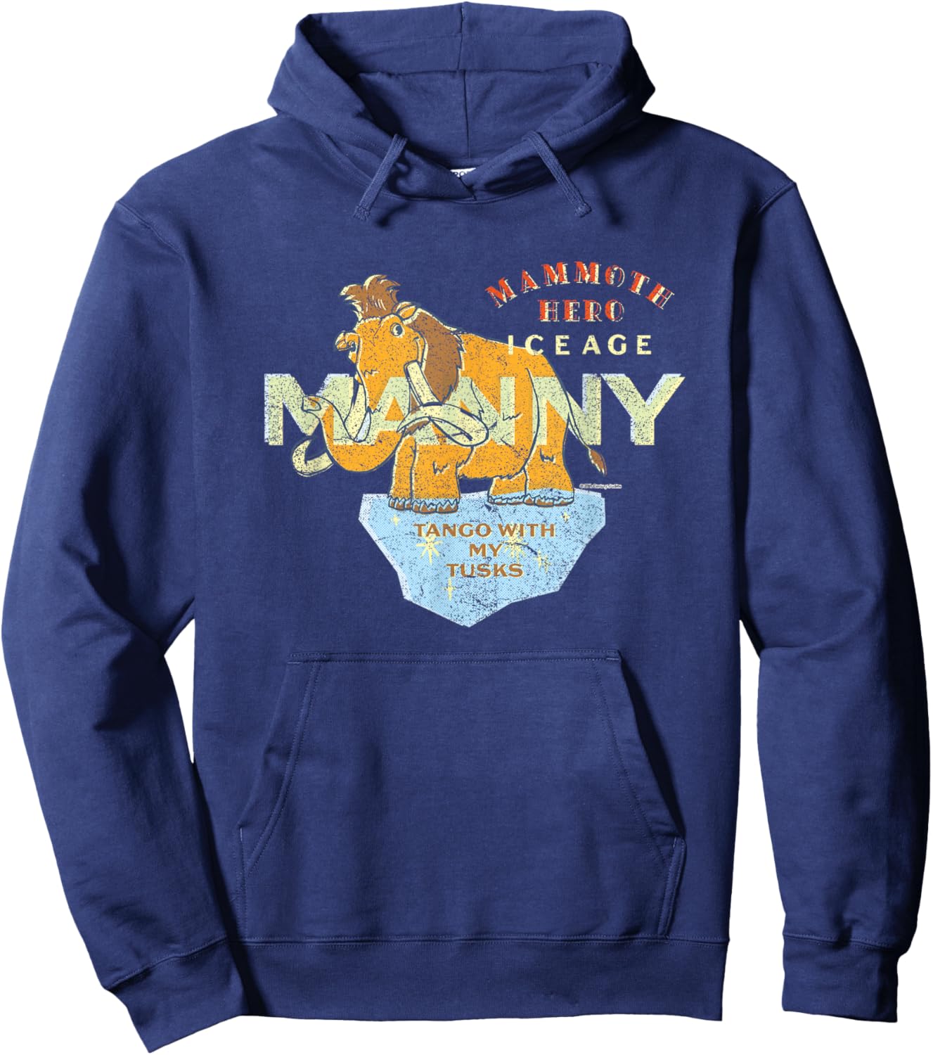 Ice Age Manny Mammoth Hero Tango with My Tusks Hoodie - Hoodie | Navy