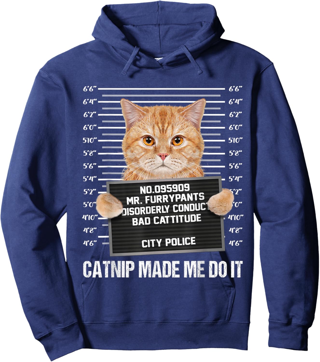 Catnip Made Me Do It Hoodie - Hoodie | Navy