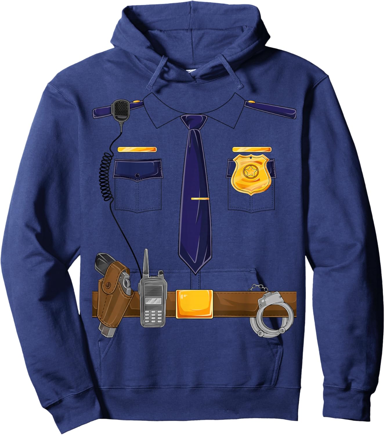 Halloween Police Costume Policeman Police Officer Kids Men Small Hoodie - Hoodie | Navy
