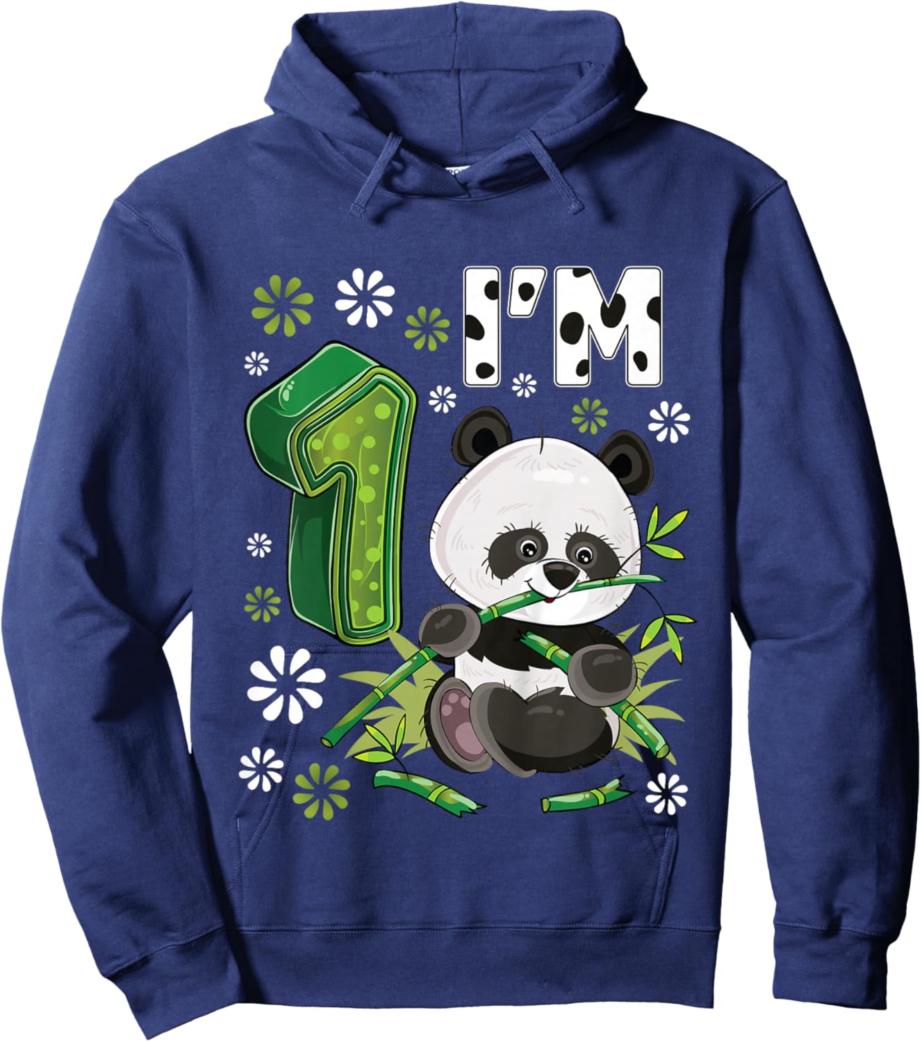 1 Year Old Panda 1st Birthday Party Animal Panda Lover Hoodie - Hoodie | Navy