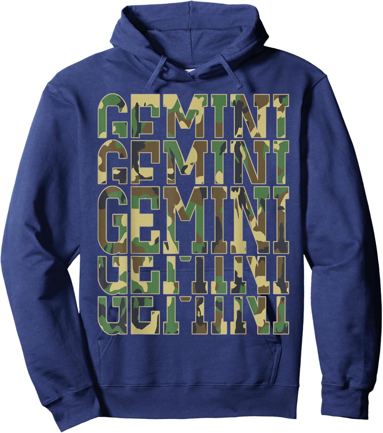 Gemini June King Man Born In May Zodiac Camouflage Birthday Hoodie - Hoodie | Navy