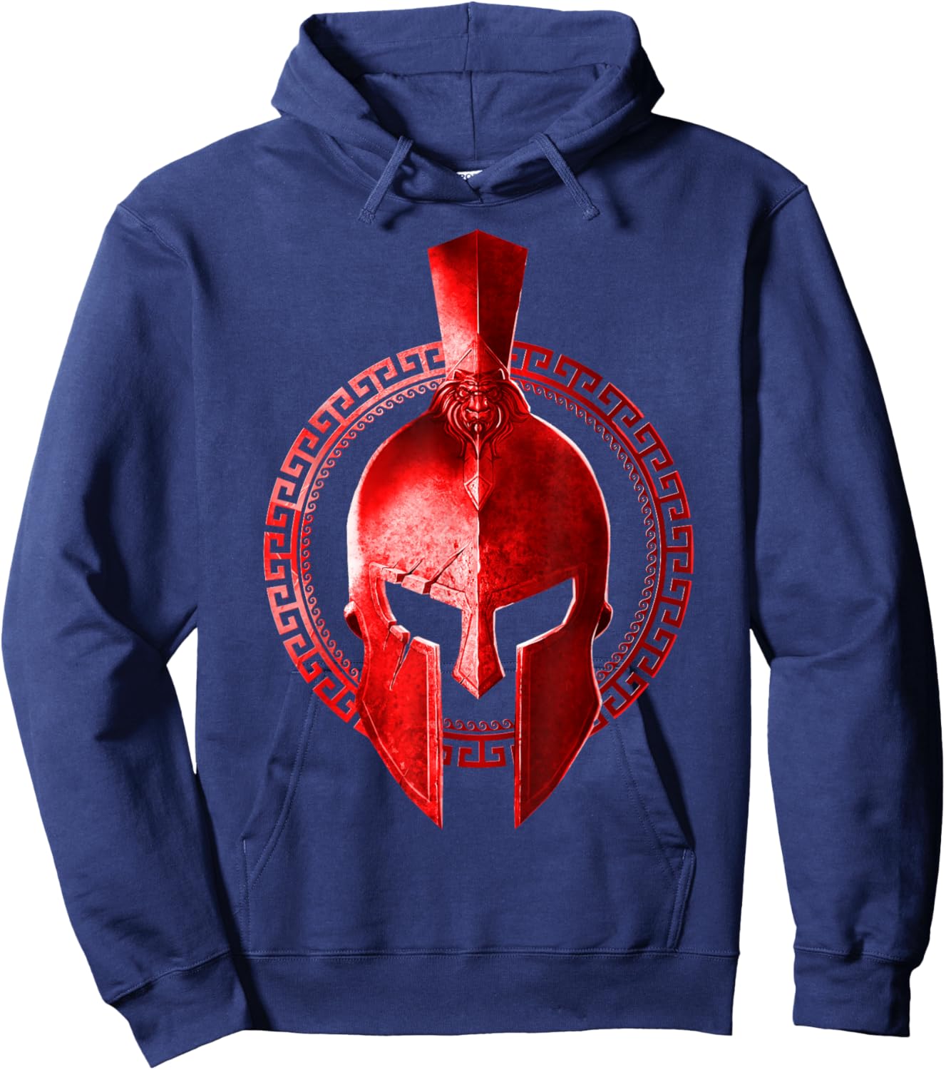 Spartan Helmet Gladiator Workout Gym Warrior Sparta Red Gift Hoodie - Hoodie | Navy