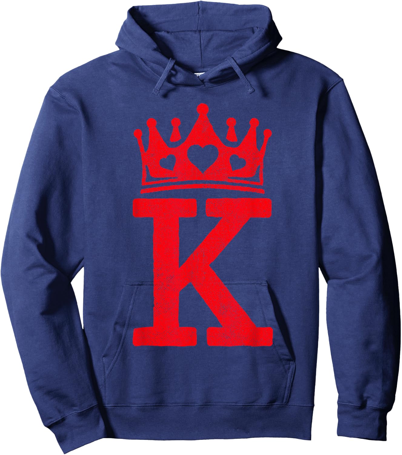 King Hearts Halloween Costume - Valentines King of Hearts Hoodie - Hoodie | Navy