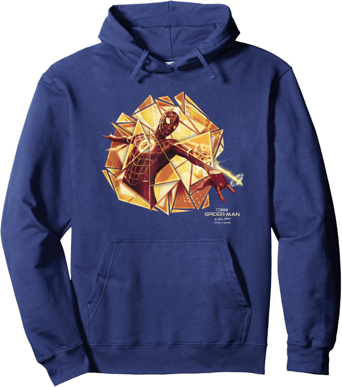 Marvel Spider-Man No Way Home Spider-Man Golden Web Shot Hoodie - Hoodie | Navy