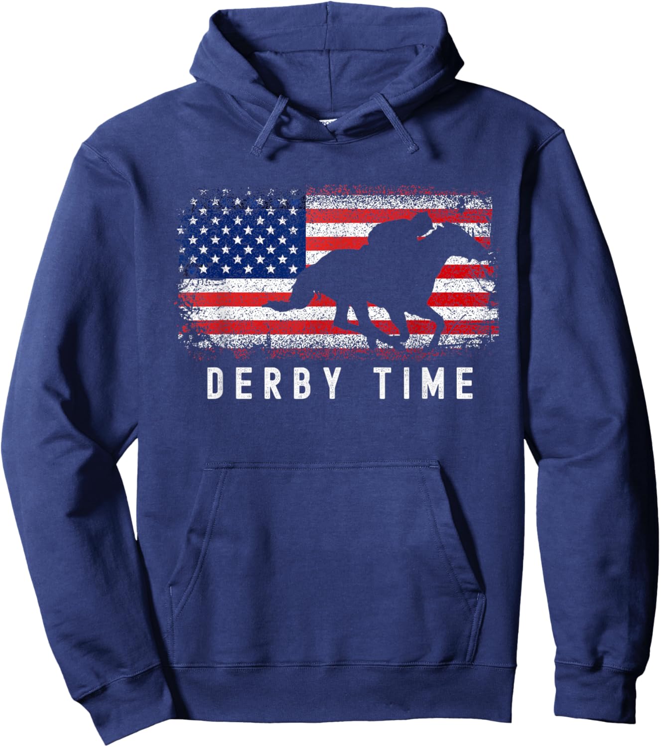 Horse Funny Horses Derby Time Horse Racing Hoodie - Hoodie | Navy