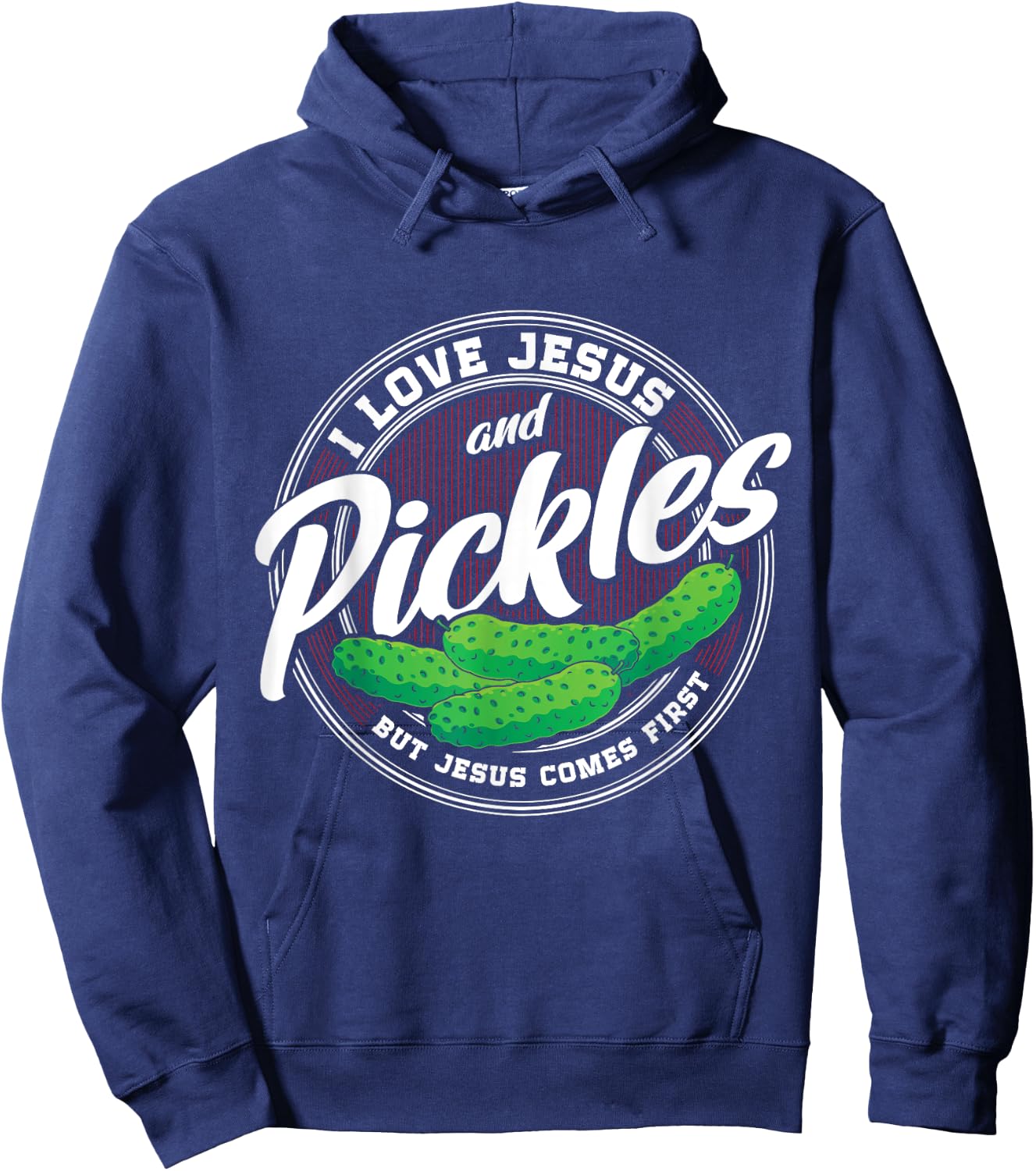 Pickles Lover Love Pickles Christian Religion Jesus Catholic Hoodie - Hoodie | Navy