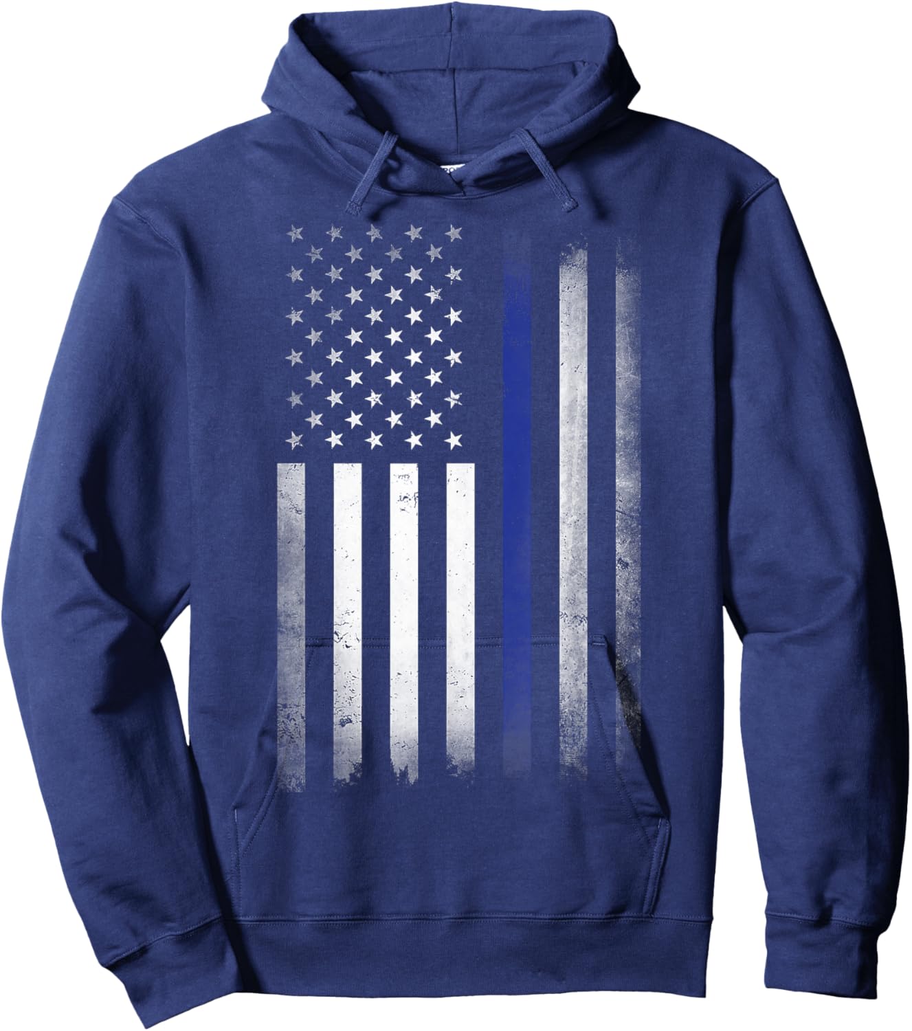 US Police USA American Flag Back the Blue Lives Matter Hoodie - Hoodie | Navy
